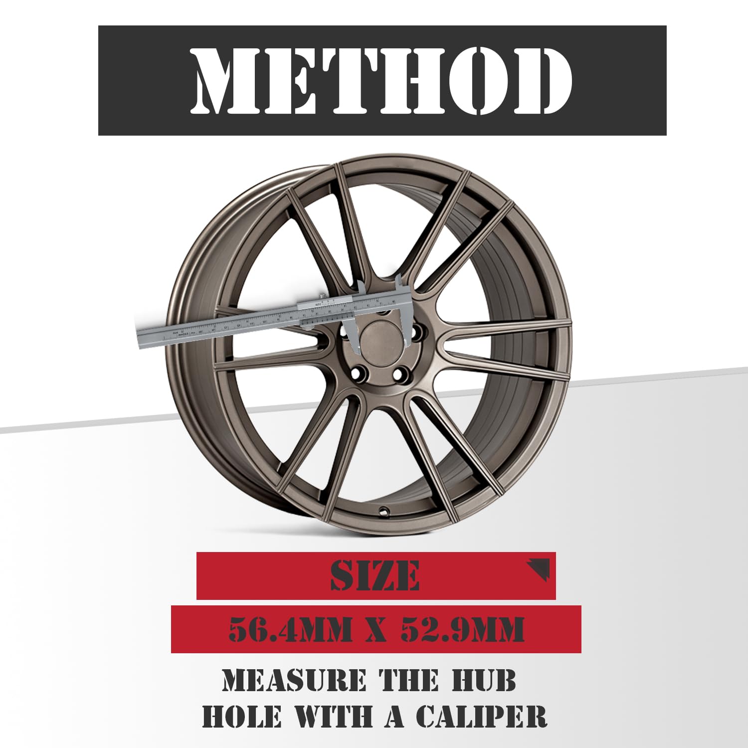 Kitspro 2.2Inch 56Mm Wheel Center Caps, Pack Of 4 (Silver, Outer 56Mm, Inner 53Mm)