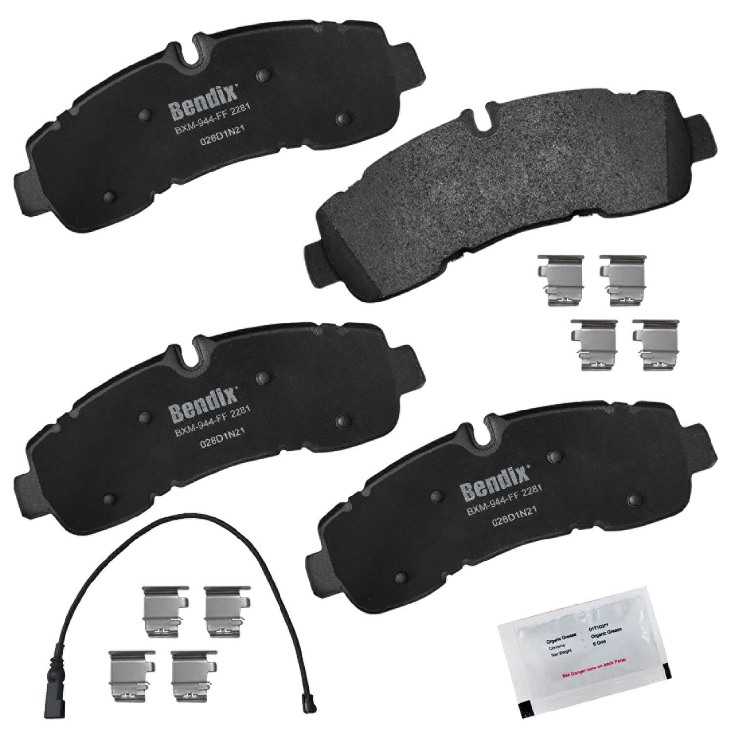 Bendix Priority1 Cfm2281 Semi-Metallic Rear Brake Pads For Ford Transit 2020, Transit-250 2020, Transit-350 2021-2020, Transit-3