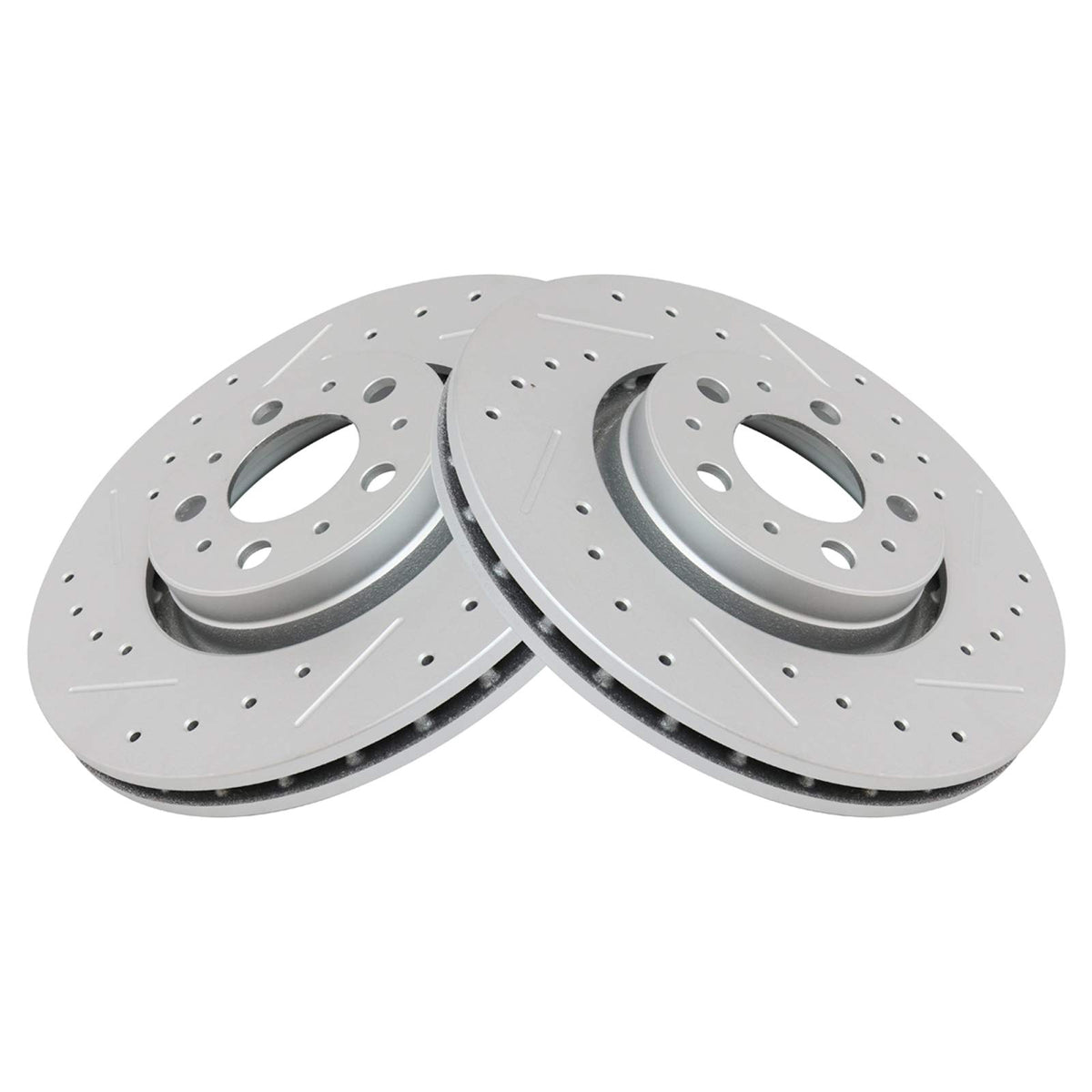 Trq Front Performance Brake Rotors Set Premium G-Coated Compatible With 2003-2013 Volvo Xc90
