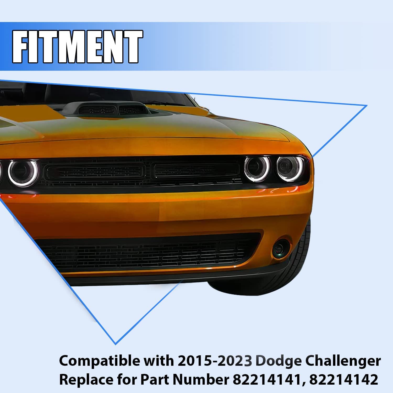 ECOTRIC Heavy Duty Mud Flaps Guards Compatible with 2015-2023 Dodge Challenger Replacement for 82214141 82214142 Mud Flaps Mud G