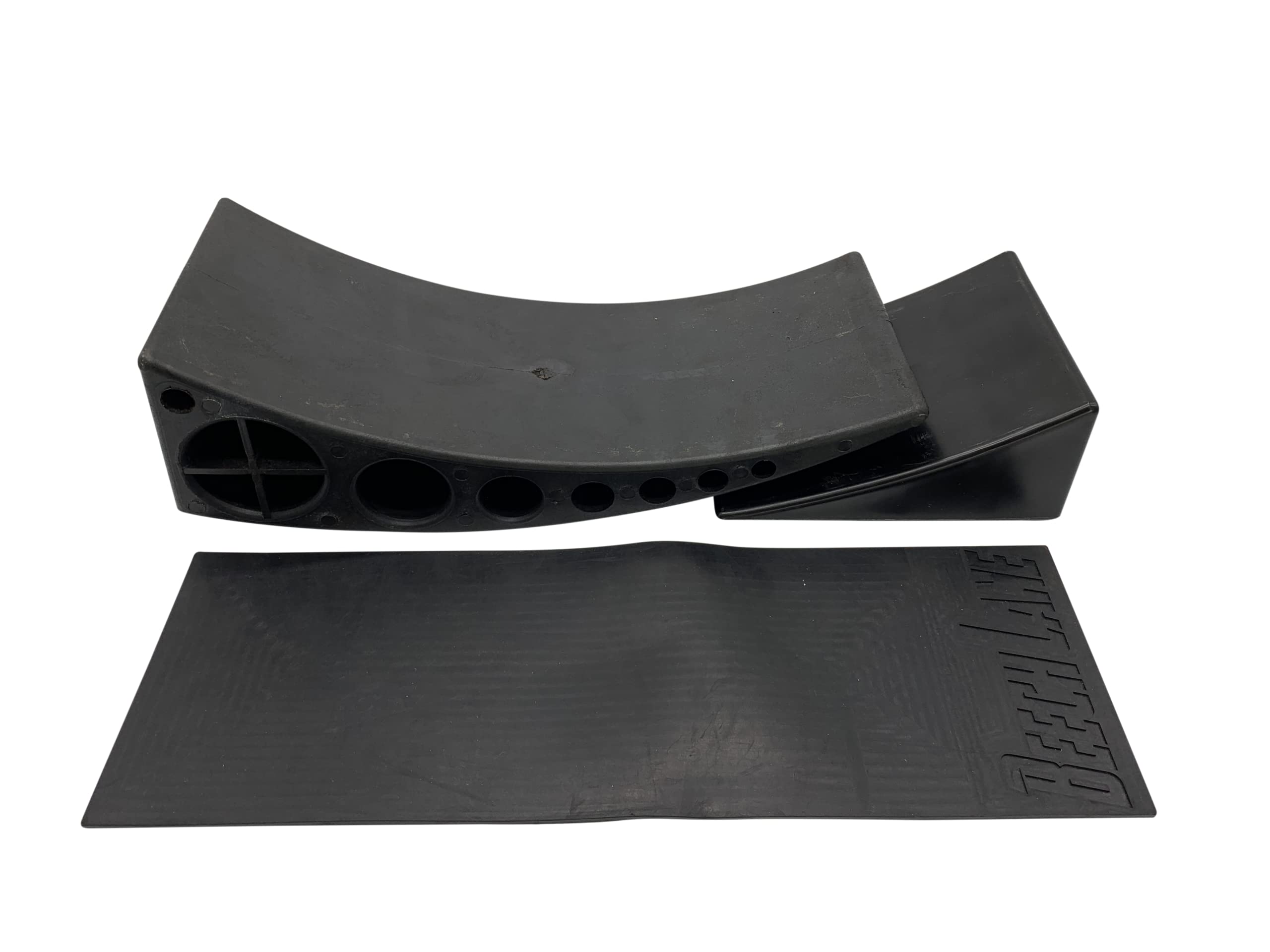 Beech Lane Camper Leveler 1 Pack - Precise Camper Leveling, Includes One Curved Leveler, One Chock, And One Rubber Grip Mat, Hea