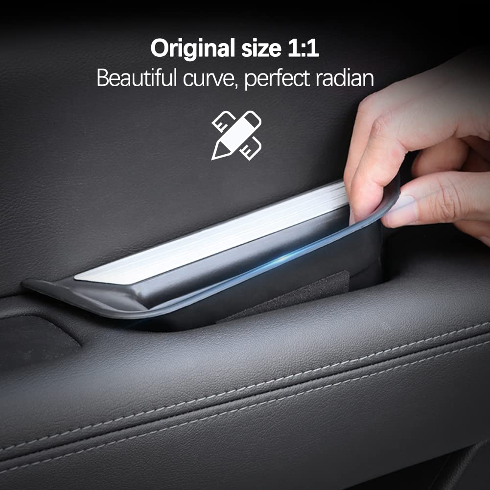 Yboueo 2Pcs Xt5 Rear Side Door Handle Storage Box Holder Upgraded Door Armrest Organizer For Cadillac Xt5 2023 2022 2021 2020 20