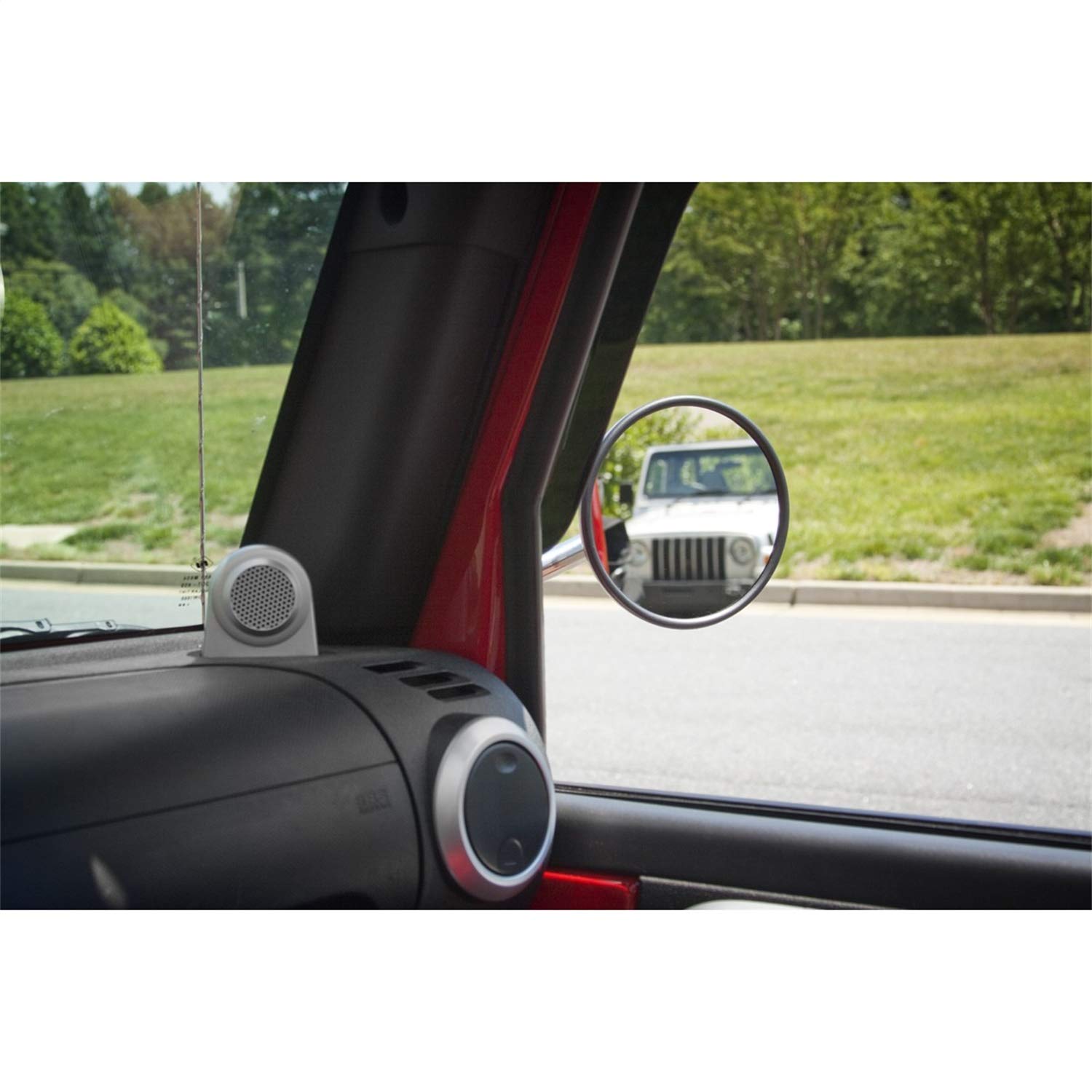 Rugged Ridge | Quick Release Mirror Relocation Kit, Black | 11025.10 | Fits 1997-2018 Jeep Wrangler