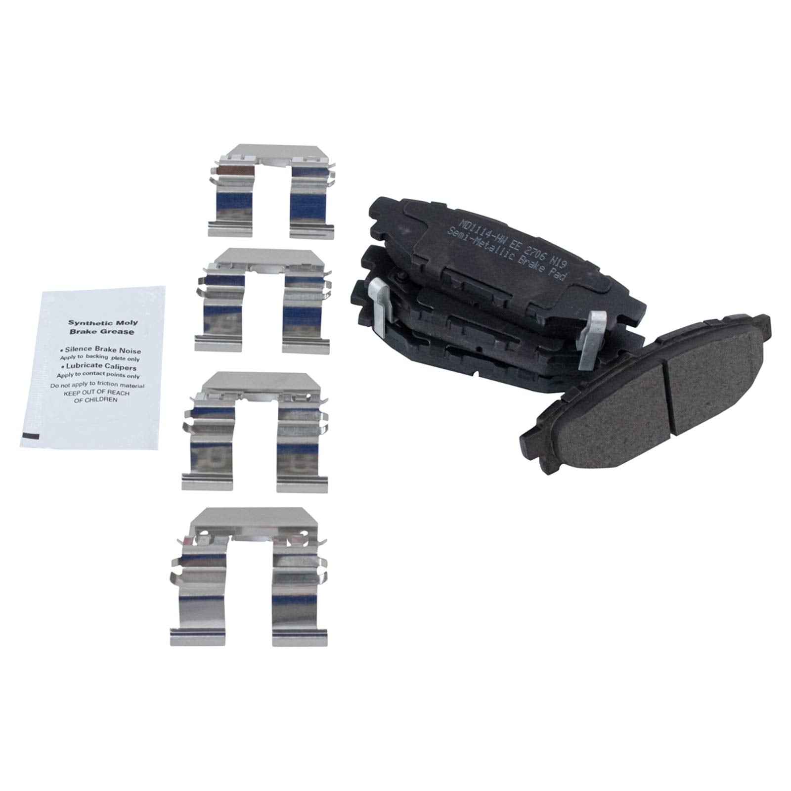 Trq Rear Brake Pad & Rotor Kit Brake Pads Brake Rotor Semi-Metallic Compatible With 2009-2013 Subaru Forester 2008-2014 Impreza