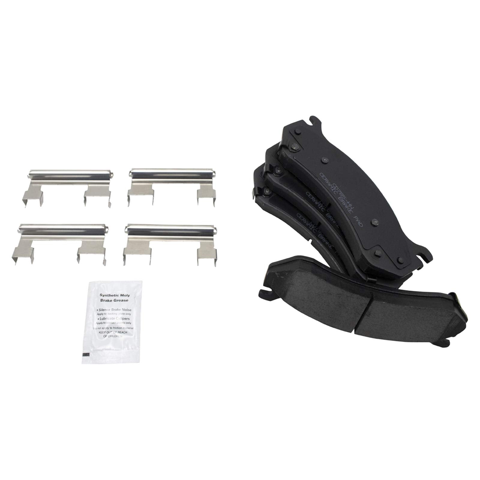 TRQ Premium Posi Ceramic Disc Brake Pad Kit for Chevy Cadillac GMC Truck