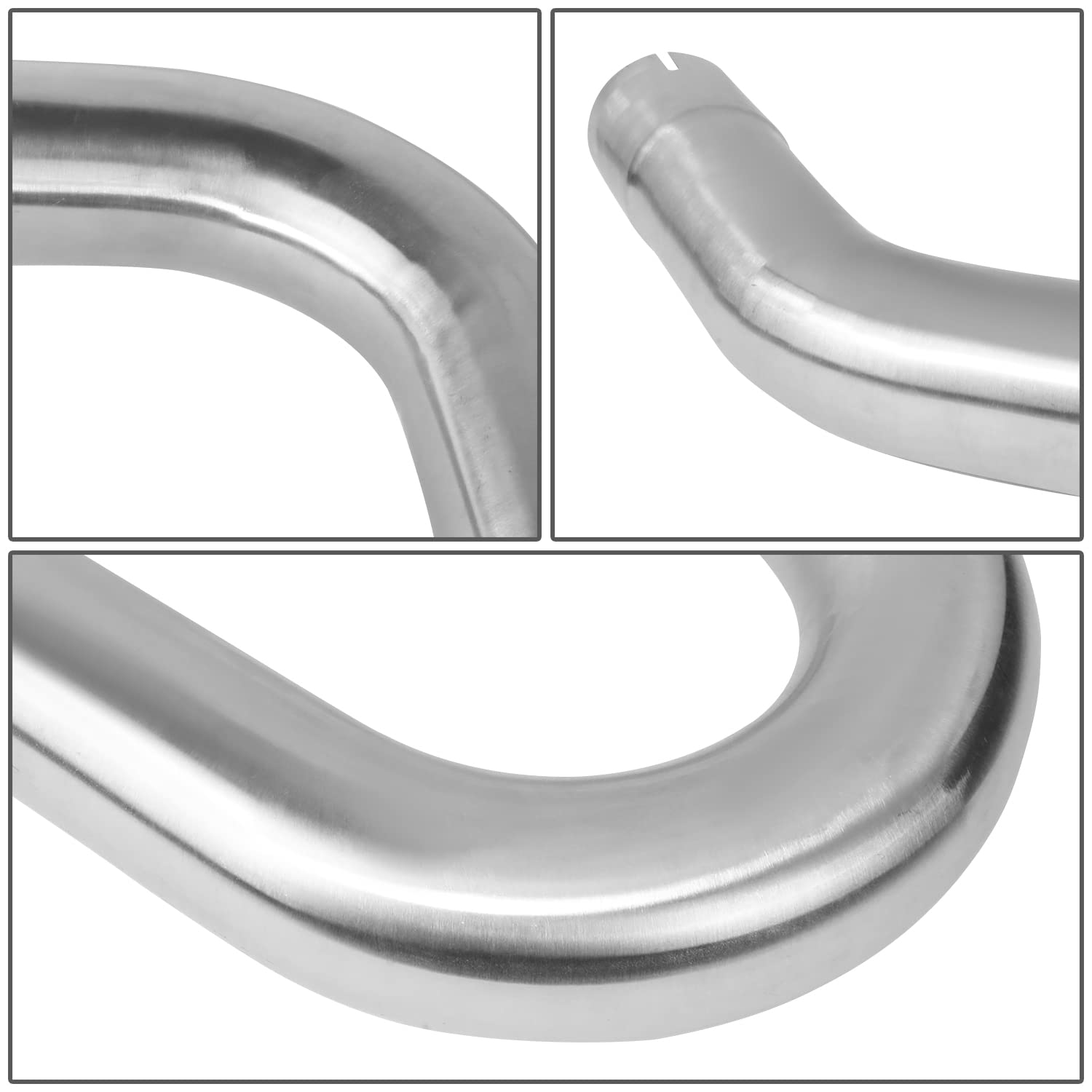 Dna Motoring Ztl-30Ss 16 Pcs 3.0 Inches Stainless Steel Diy Custom Exhaust Tubing Mandrel Bend Pipe Straight & U-Bend Kit, Unive