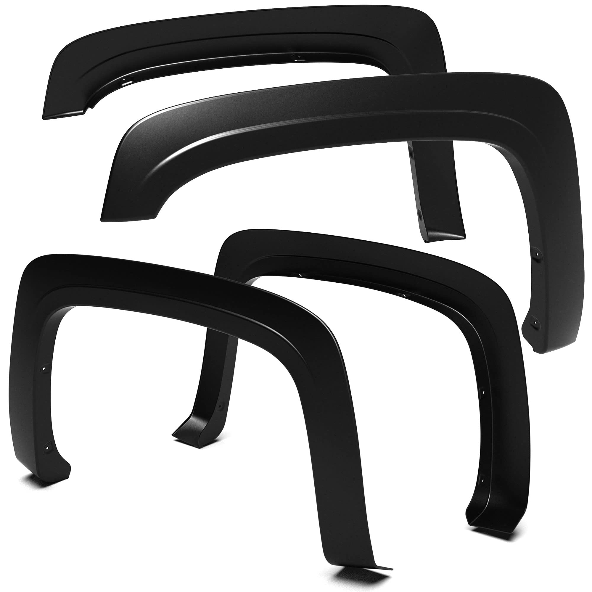 Tyger Auto Fender Flares Compatible with 2007-2013 Chevy Silverado 1500 2500 3500HD (Not Fit 07 Classic) 6.5' & 8' Bed, Fine-Tex