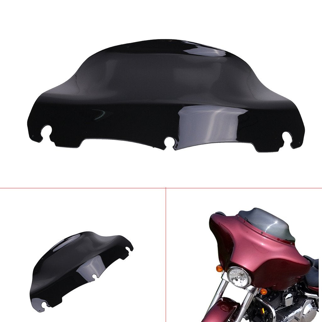 9 Inch Black Wave Windshield Windscreen For Harley Electra Touring Street Flht Flhtc Flhx Tri Glide Electra Glide Street Ultra L