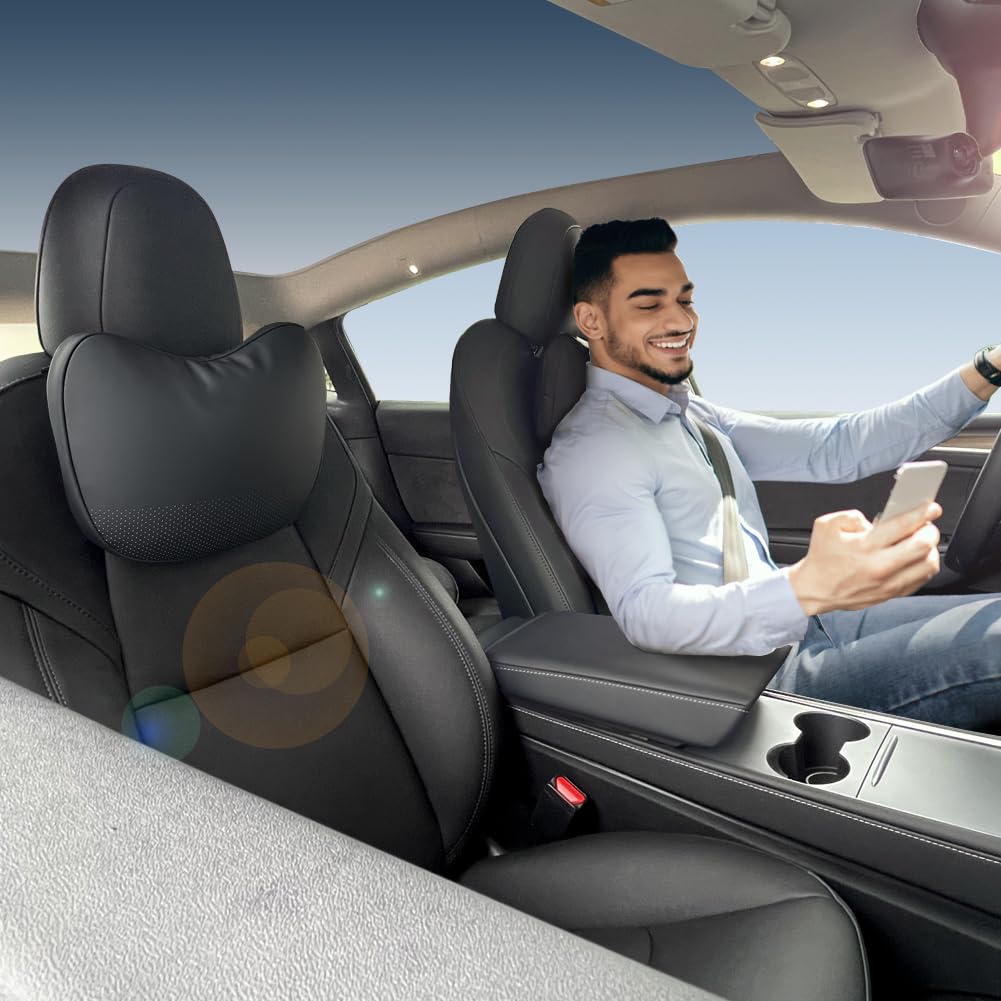 Tanola Tesbeauty Tesla Seat Headrest Pillow 2 Packs Tesla Neck Pillow Uniquely Designed For Tesla Model Y3 Neck Support Cushion