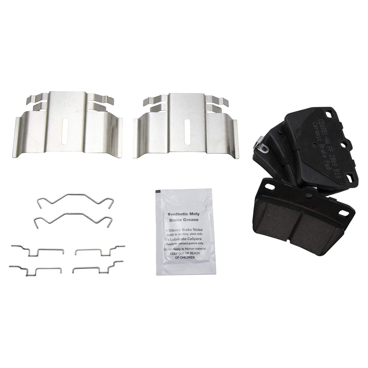 TRQ Rear Brake Pads Ceramic Compatible with 2004-2005 Toyota RAV4