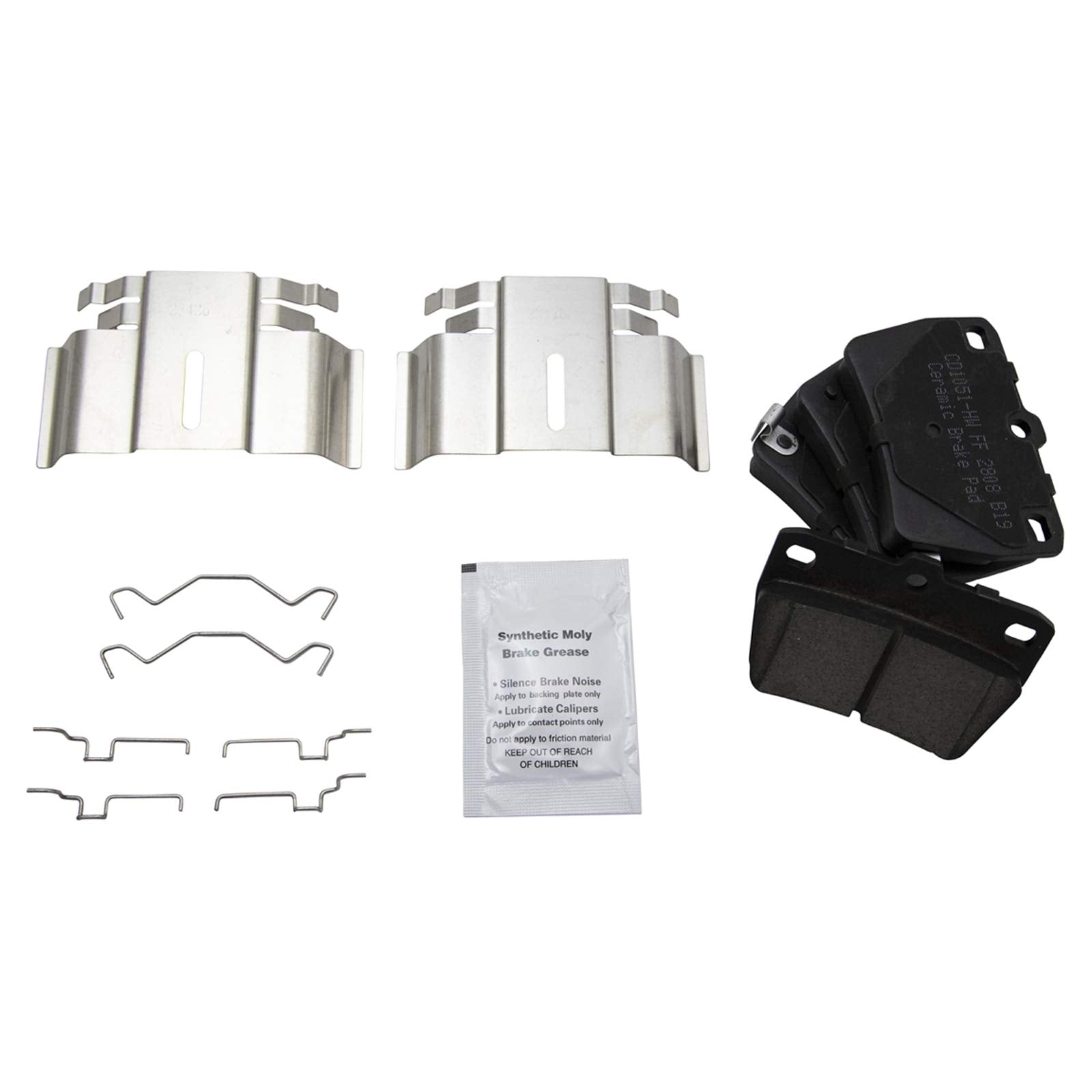 Trq Rear Ceramic Brake Pad & Rotor Kit Compatible With 2004-2005 Toyota Rav4