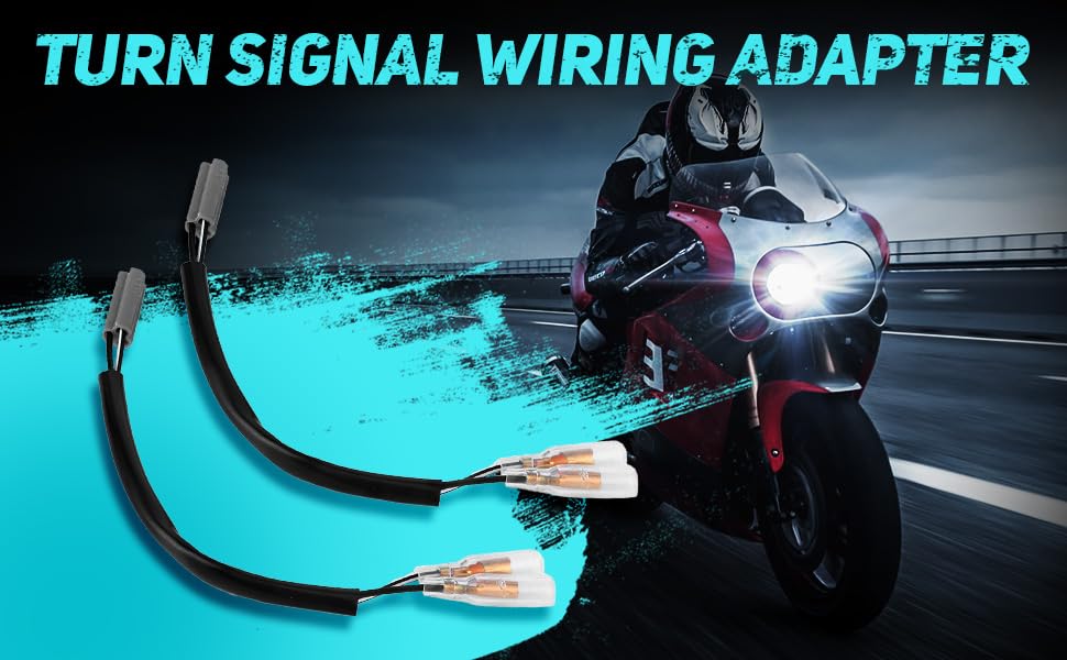 Turn Signal Wire Plug, Yctze 7.5in Turn Signal Wiring Adapter Plug Motorcycle Parts Fit for Yamaha YZF-R6 YZF-R1 FZ6 FZ10 Motorc