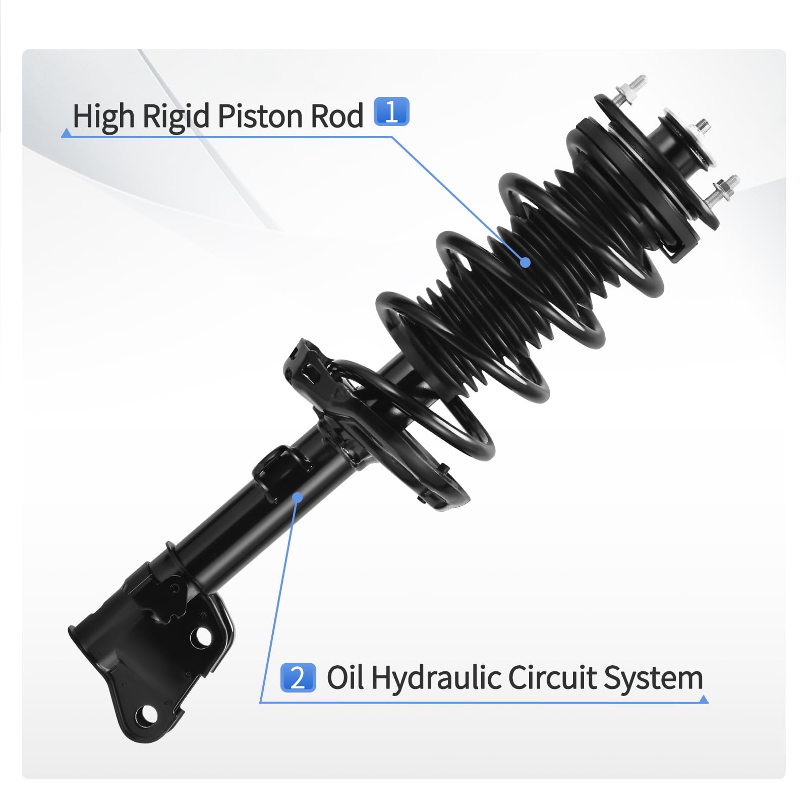 Yitamotor Front Complete Strut Quick Struts Rear Shocks And Coil Spring Assembly Compatible With 2009-2015 Pilot