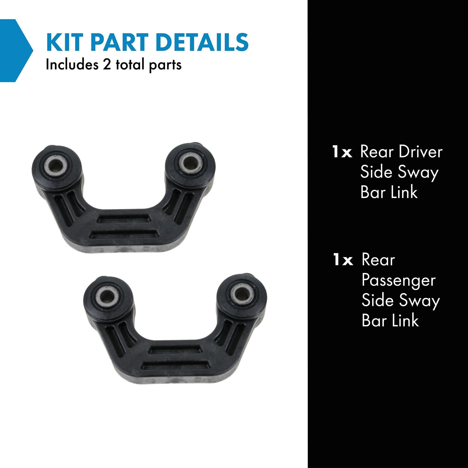 Trq Rear Sway Bar Stabilizer Link Set Compatible With 1998-2002 Subaru Forester 1993-2007 Impreza 1998-1999 Legacy