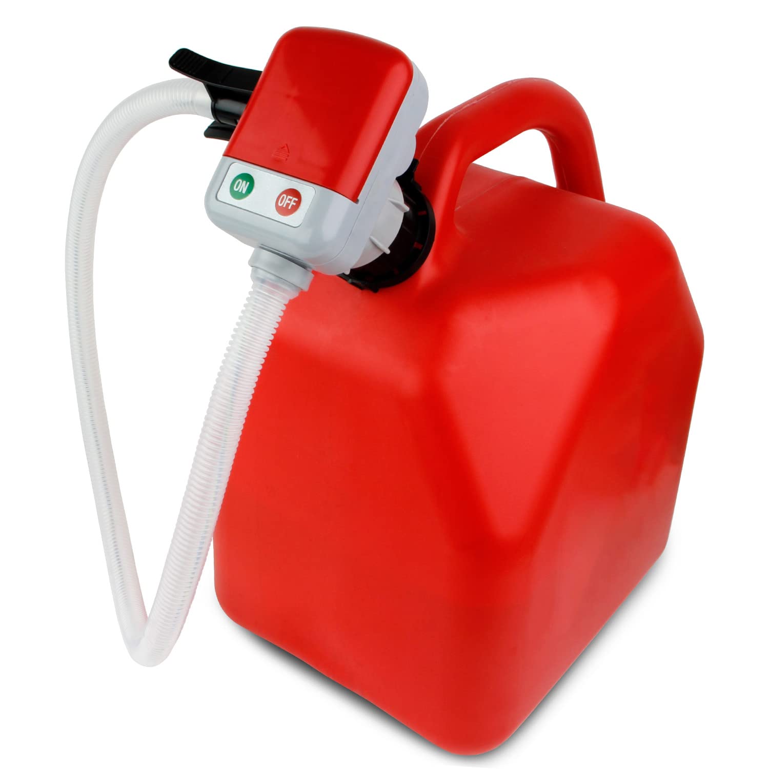 Tera Pump 5Th Gen Trfa01 Fuel Transfer Pump With Overfill Protection (2.7 Gpm) Universal Gas Can Adapter, 39.4 Inch Vinyl Hose, Liquid Transfer Pump For E15, E85, Gas, Diesel & More