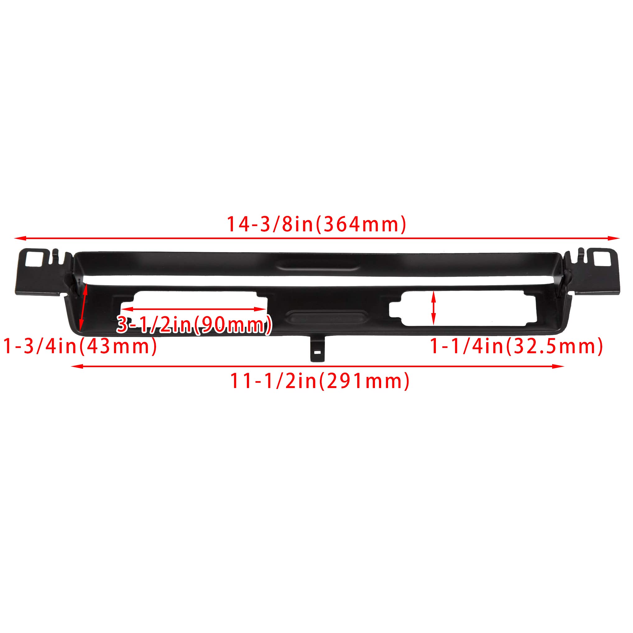 Ecotric Rear License Plate Lamp Bracket Compatible With 2007-2015 Infiniti Q40 G25 G35 G37 Sedan Replacement For 96220-Jk00A License Plate Lamp Frame Black