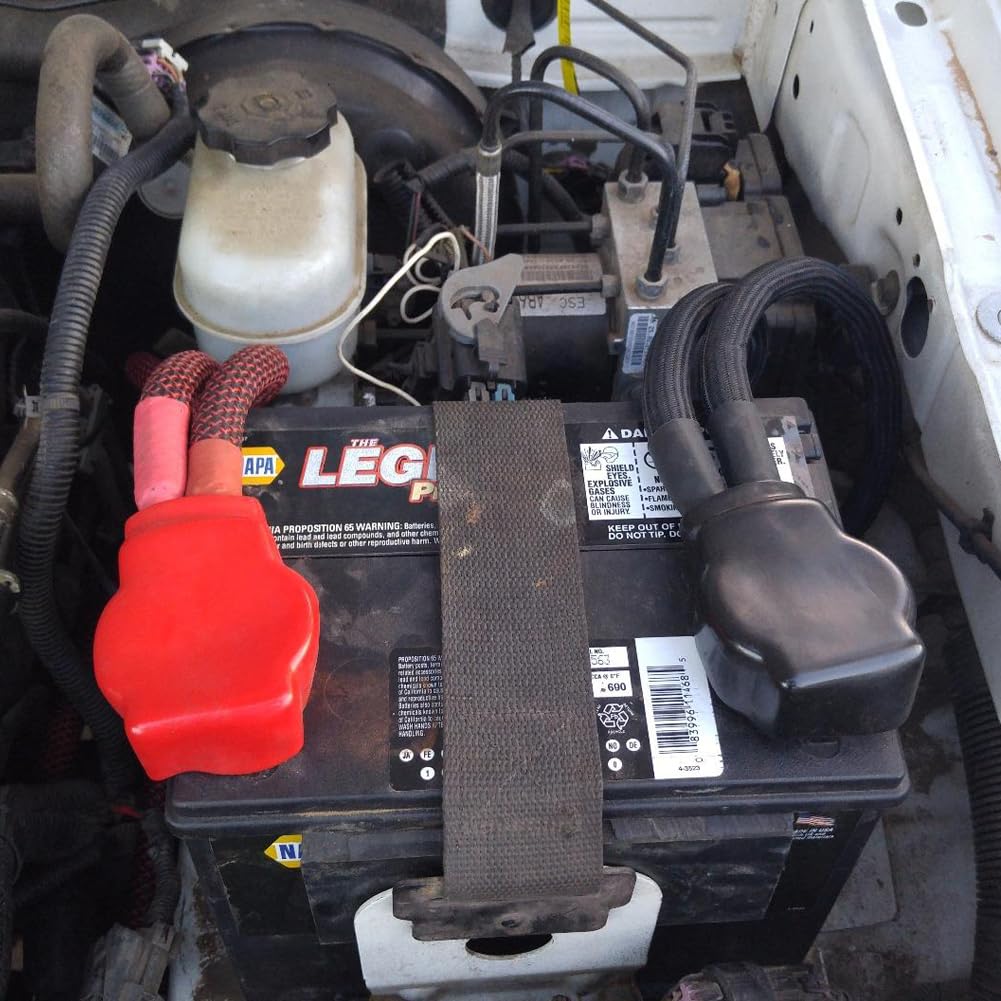 Ampper Military Spec Battery Terminal Top Post Kit With Cover, 4 Copper Lugs And Heatshrink For Marine Car Boat Rv Vehicles And