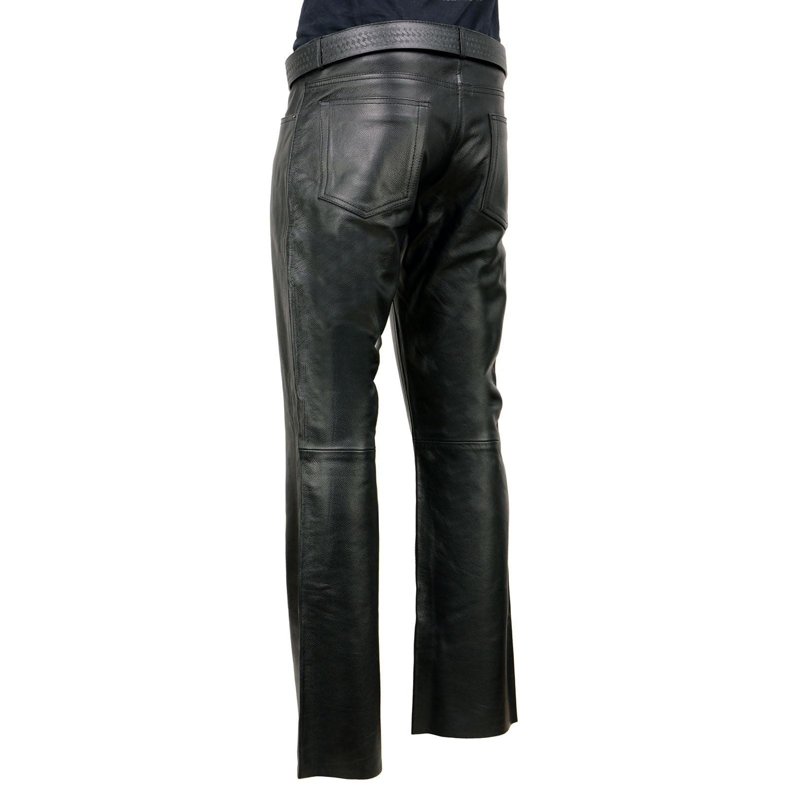 Milwaukee Leather | Classic Fit 5 Pocket Leather Pants for Men - Premium Leather Motorcycle Riding Pants - LKM5790-30