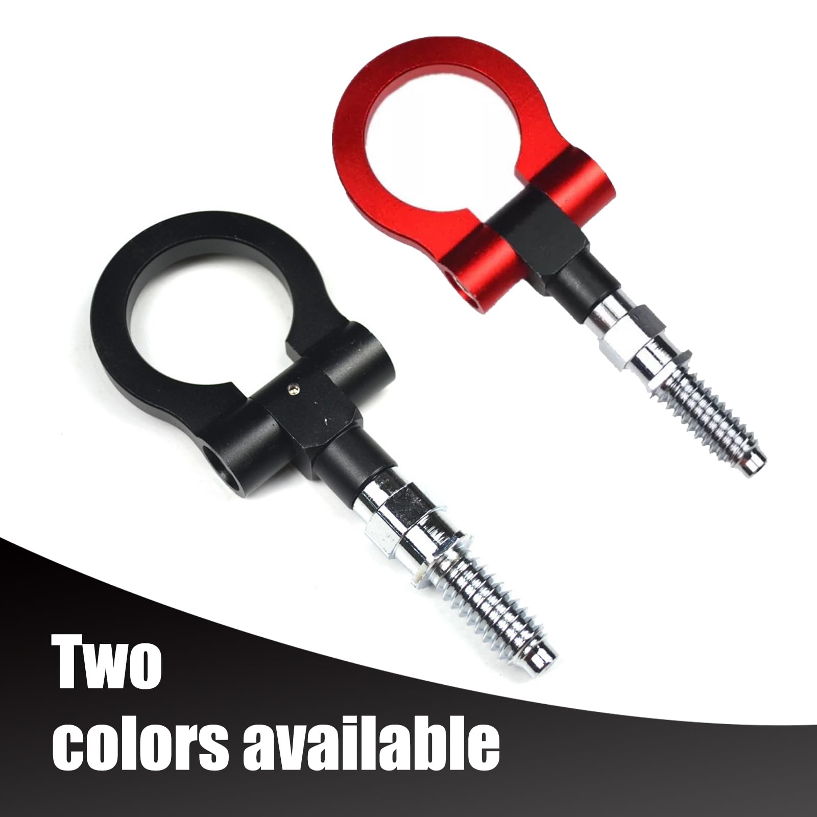 Yumfugu 1 PC Car Front Bumper Pull Ring, Alloy Knock-Resistant Structure Stable Screw-in Tow Hook, Multi-Functional Modification