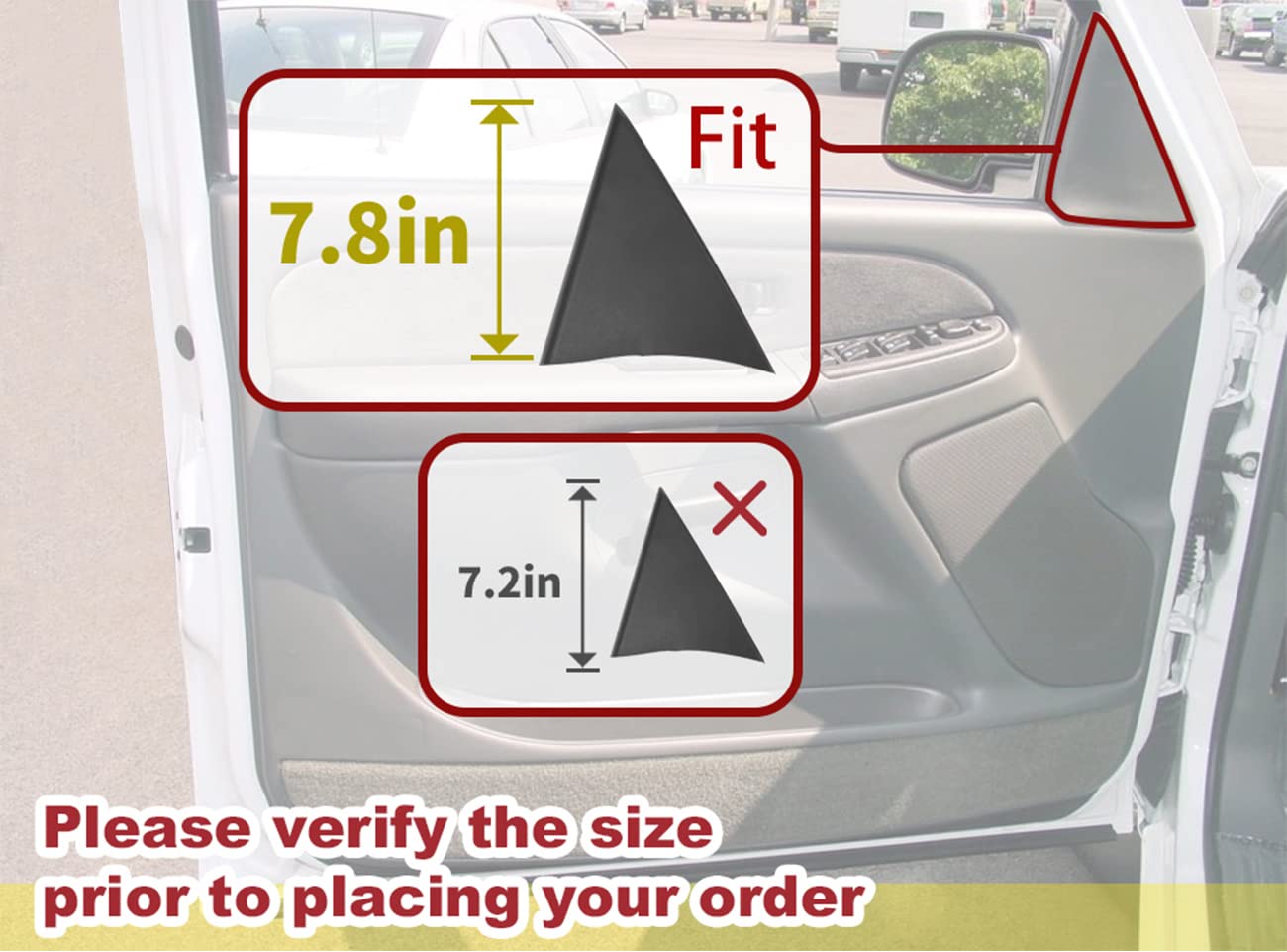 OKPARZ Replacement for Front Door Upper Trim Panel Right Passenger Side 2007-2013 Chevrolet Silverado GMC Sierra Yukon 25857294