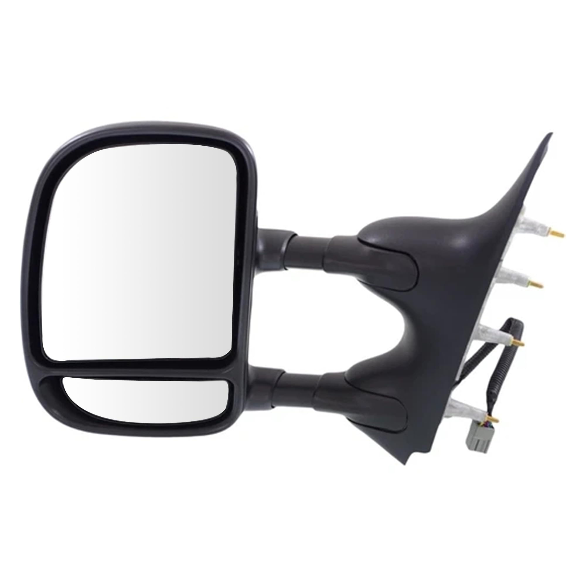 PartsFlow Towing Power Mirror Dual Arm Telescoping Left For 2009-2016 Ford E-350 Super Duty/E-450 Super Duty/E-150/E-250/Econoli