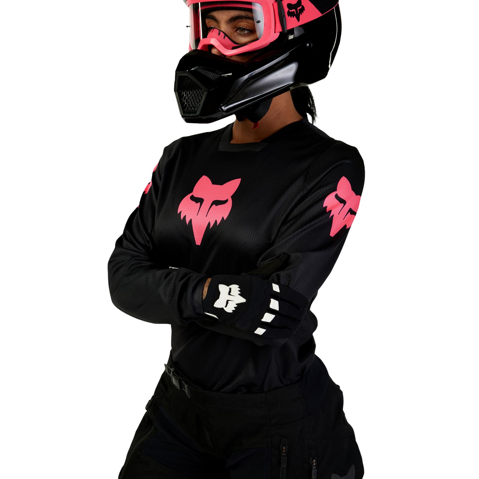 Fox Racing Women'S 180 Motocross Dirt Bike Jersey, Black/Black, X-Small