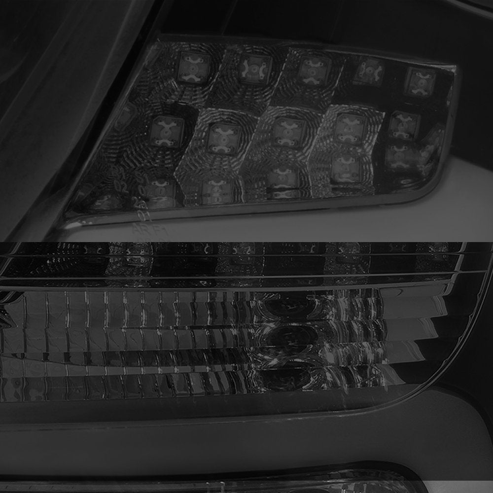 Akkon - Black Smoked For 2012-2014 Ford Focus Hatchback [Sequential] Led Tube Tail Lights Brake Lamps Left+Right