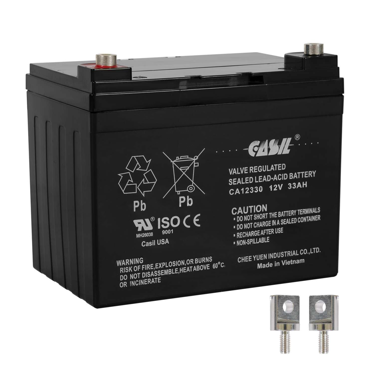 Casil 12V 33Ah Replacement Battery Compatible With John Deere, Craftsman, Husqvarna, Troy-Bilt, Huskee, Cub Cadet