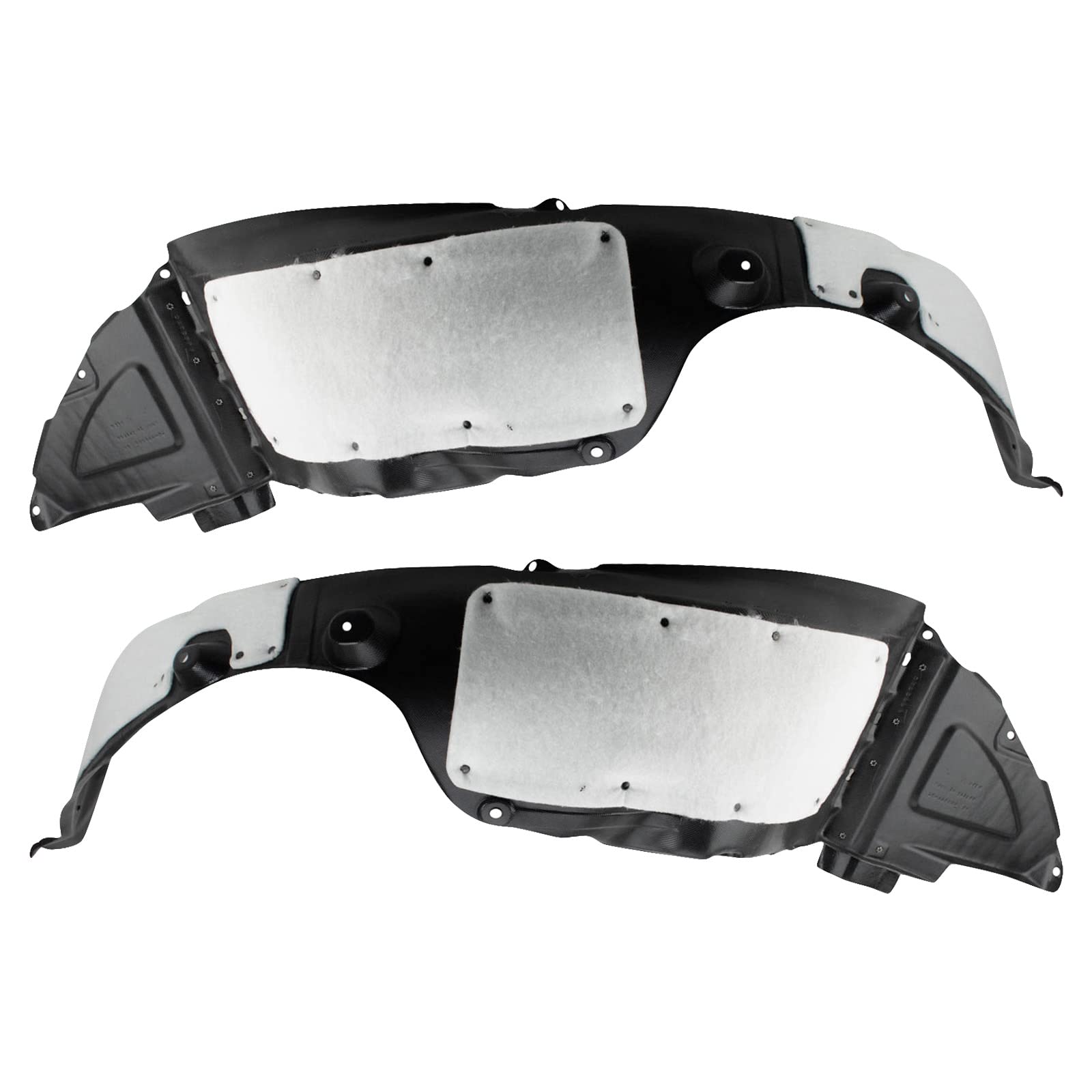 Trq Front Inner Fender Liner Set Compatible With 2012-2013 Kia Optima Ki1248124 Ki1249124