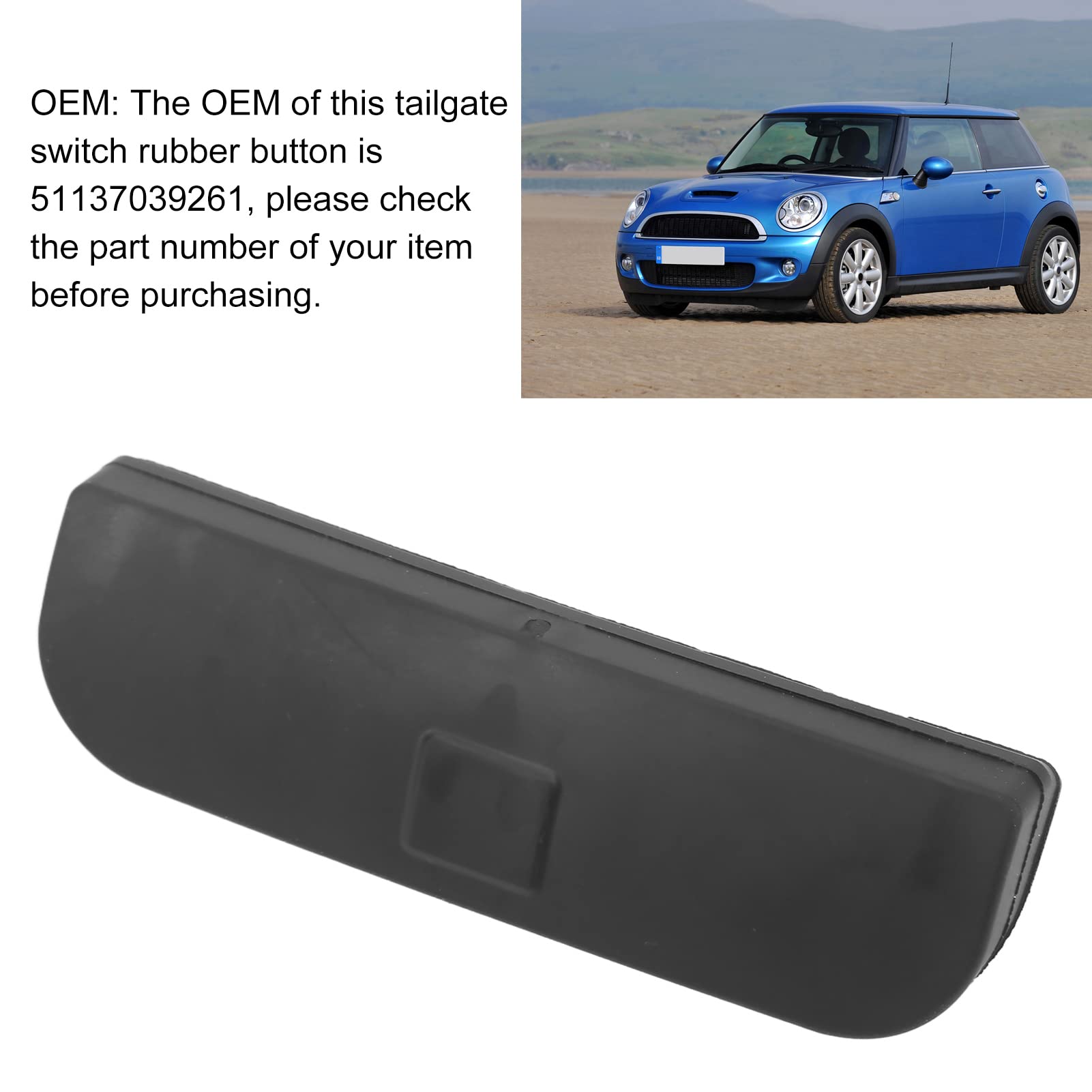 Tailgate Switch Rubber Button, Tailgate Switch Rubber Button 51137039261 Replacement For R56 R50 R57 R58 R59 Boot Covers, Tailga