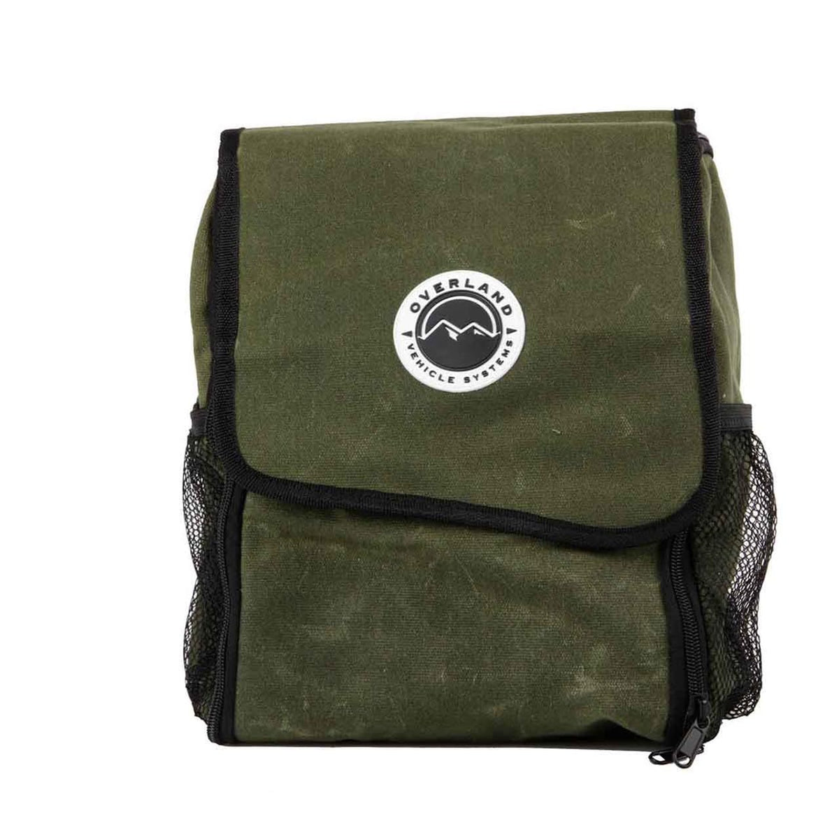 Overland Vehicle Systems Overnight Bag With Handle & Straps - #16 Waxed Canvas Storage - Infused With Paraffin Wax Waterproofing - Doubled Reinforced Stitching