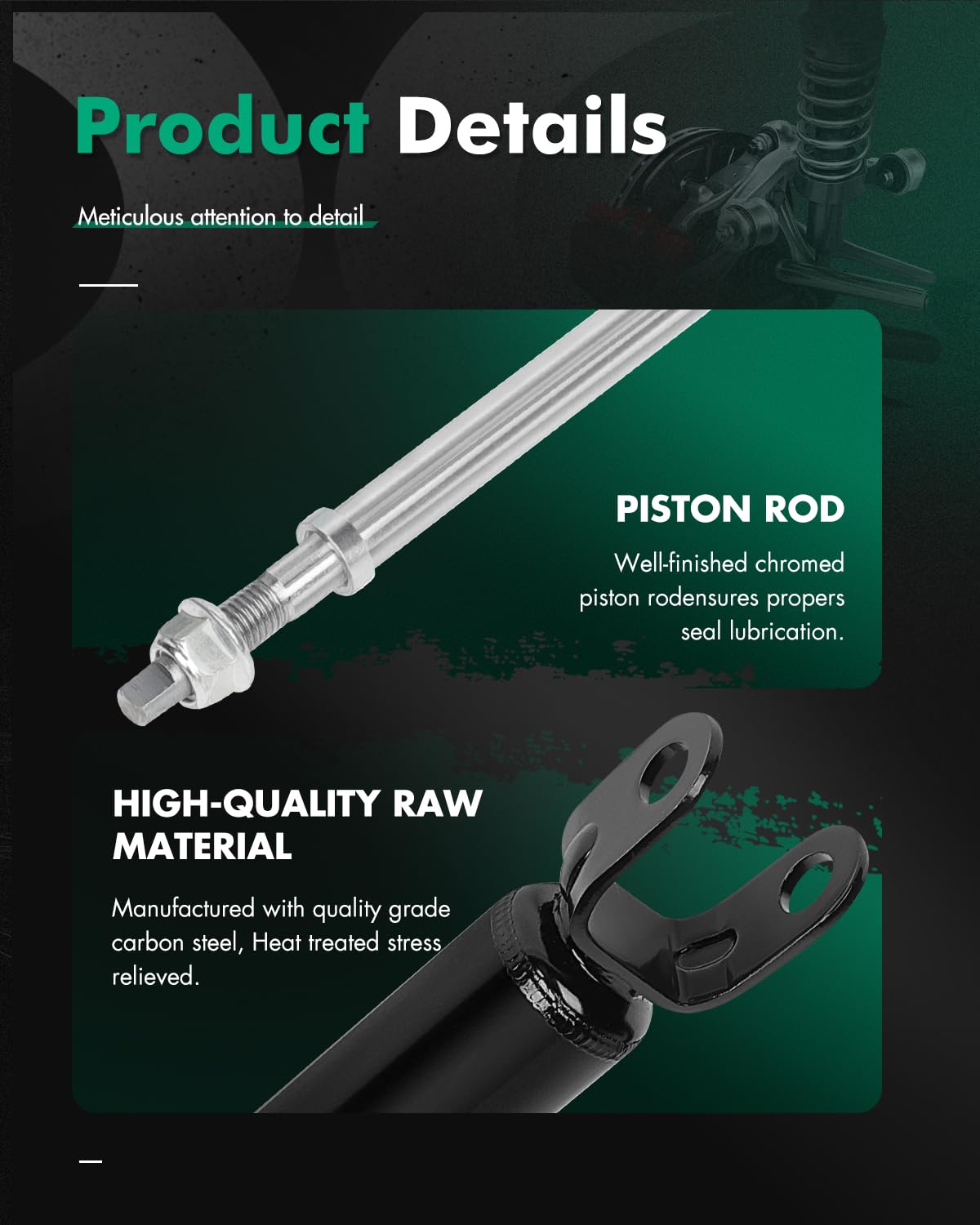 Shocks,Scitoo Rear Shock Absorbers Fit For 2007 2008 2009 2010 For Hyundai Elantra Gas Struts 349085 5622 Set Of 2