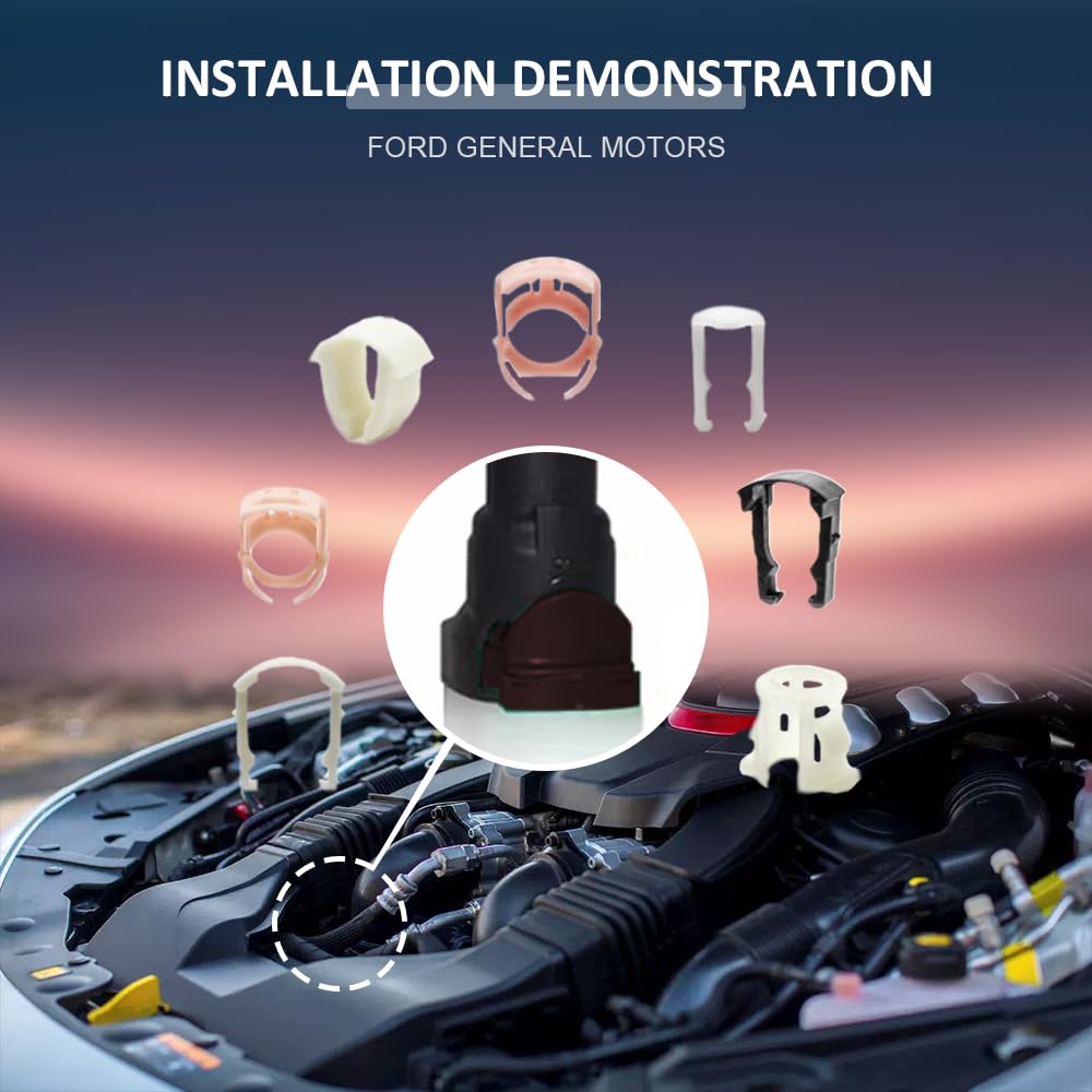 Fuel Line Clips, Auto Clips Replacement Kit, Transmission Line Clips, Fuel Line Retaining Clip Box, Refrigerant Line Clip, 3/8 &