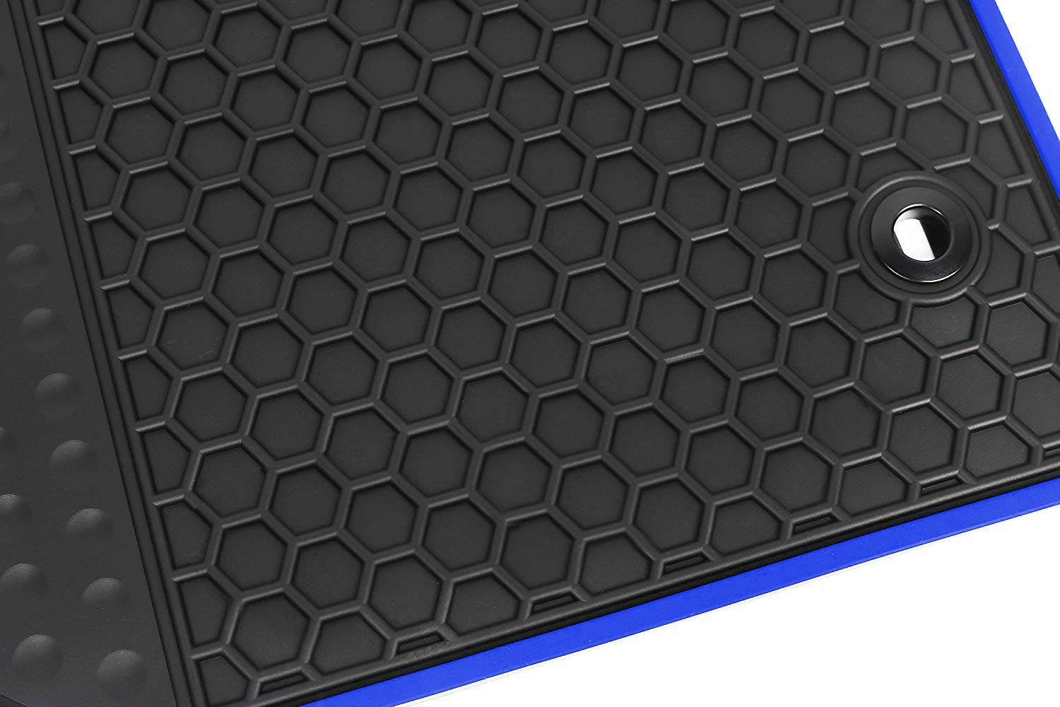 Hd-Mart Car Rubber Floor Mat For Honda Civic 10Th Generation 2016 2017 2018 2019 2020 2021, Custom Fit Rubber Black And Navy Blu