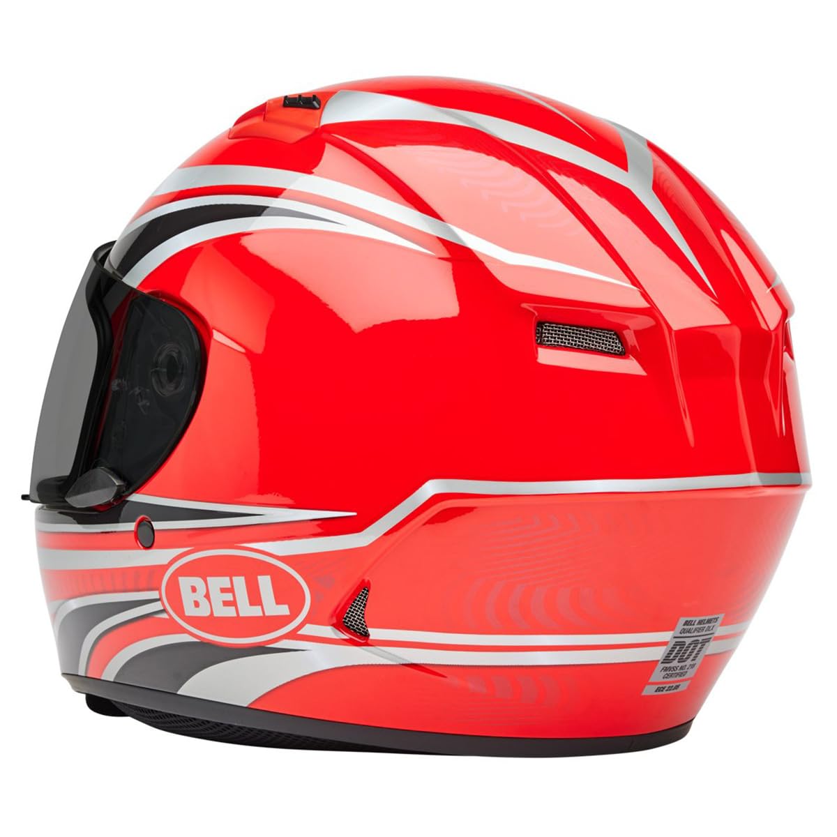 Bell Qualifier Full-Face Motorcycle Helmet (Gloss Conduit Charcoal/Candy Red - Large)