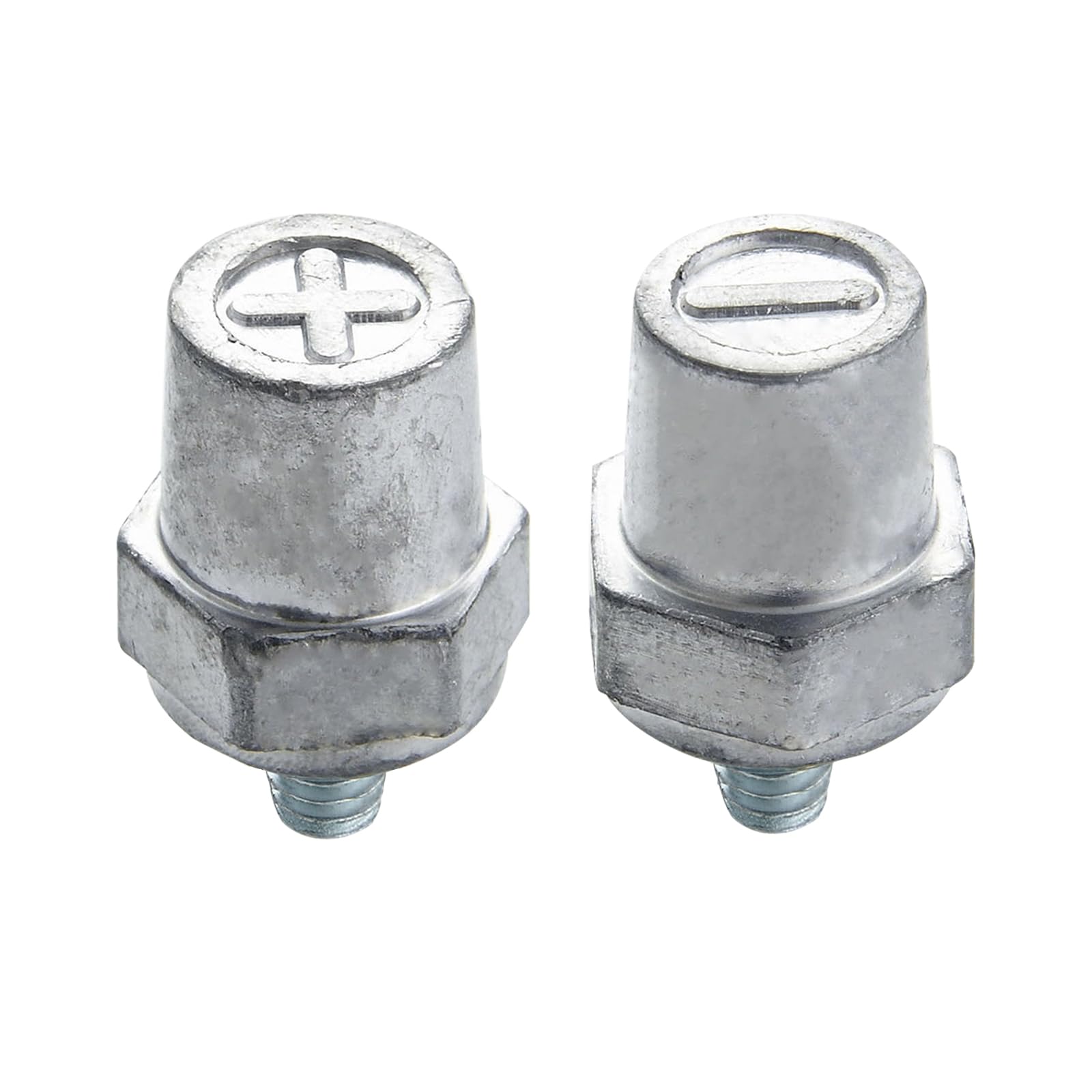 Ampper M8 Thread Male Lead Battery Terminal Charging Posts, M8 Battery Post Adapter (+/-) For Extension, Pack Of 2