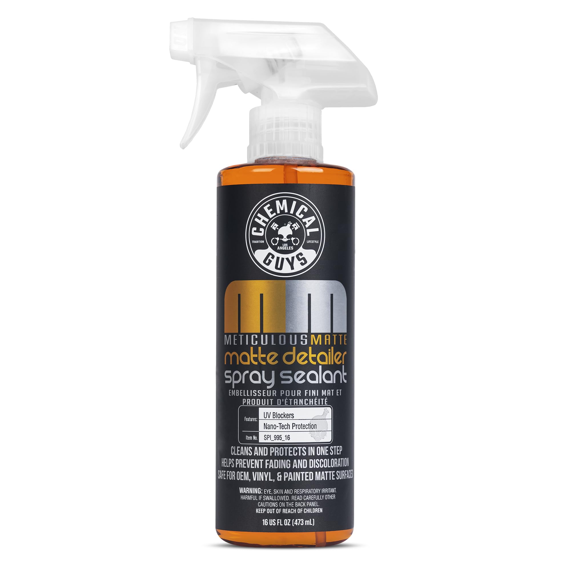 Chemical Guys Spi_995_16 Meticulous Matte Detailer And Spray Sealant For Crisp Satin & Matte Finishes, (Safe For Oem, Vinyl, & Painted Matte Surfaces) 16 Fl Oz