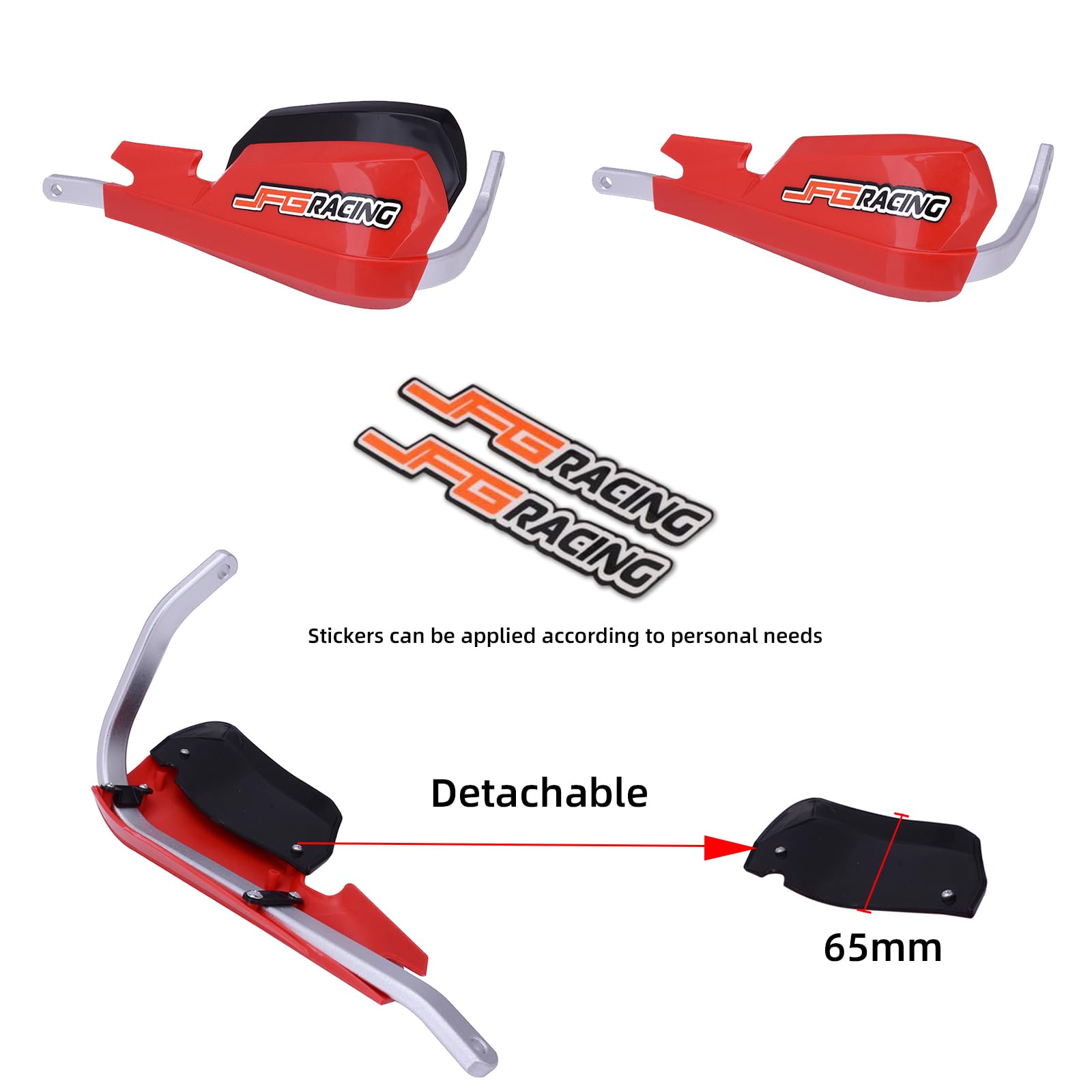 Jfg Racing Handguards,Motorcycle Hand Guards Universal For 7/8 22Mm And 1 1/8 28Mm Handlebar For Dirt Pit Bike Motocross Enduro Snowmobile Yz Klr Crf Tw Ttr Drz 125 150 200 250 350 450 - White