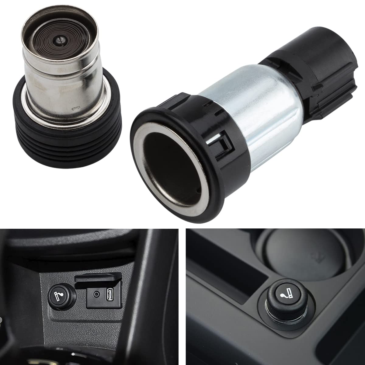 Cigarette Lighter Assembly Socket Fit For Ford E150 E250 E350 F150 F250 F350 F450 Super Duty Fusion Oem#Xc3Z-15055-Aa