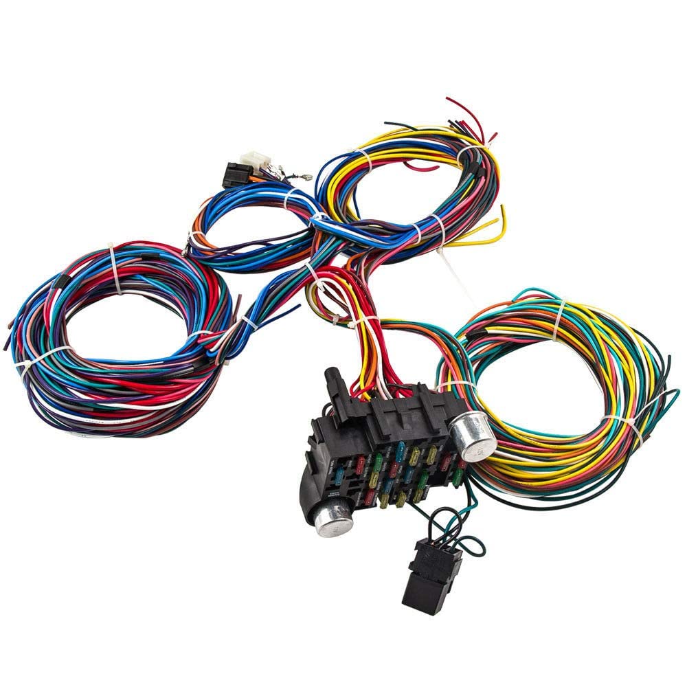 Auto Parts Prodigy Universal Wiring Harness Kit 21 Circuit Long Wires Standard For Chevy Mopar Hotrods Ratrods Ford Chrysler Uni