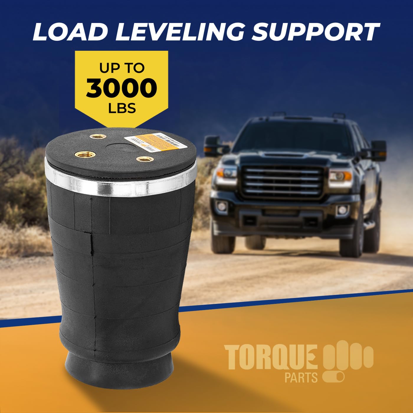 TORQUE Airbag Suspension Kit for 2015-2022 Chevy Colorado & GMC Canyon, 2WD/4WD, Rubber/Polyurethane, Replaces Firestone Ride Rite 2587