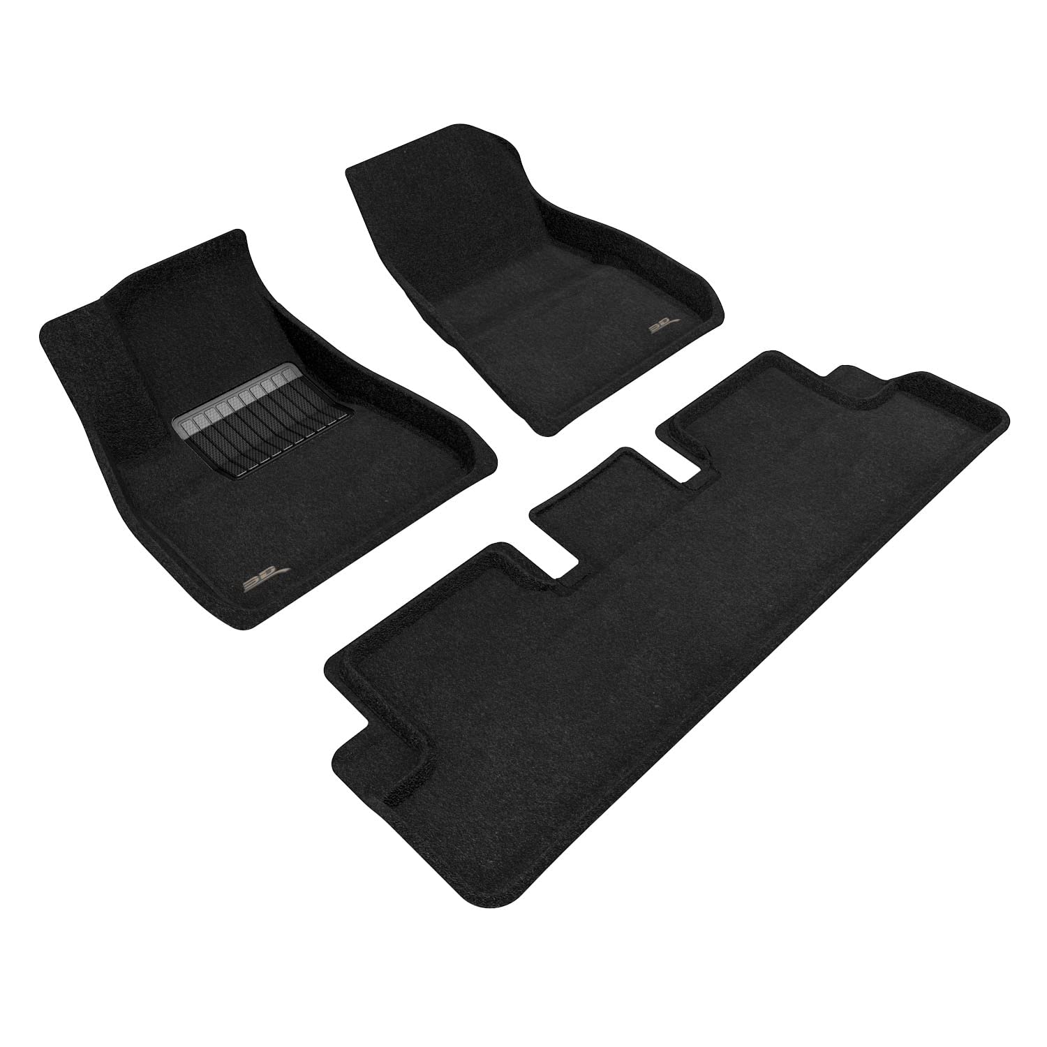 3D Maxpider Custom Fit Elegant Floor Mat (Black) Compatible With Tesla Model 3 2020-2023 - Full Set