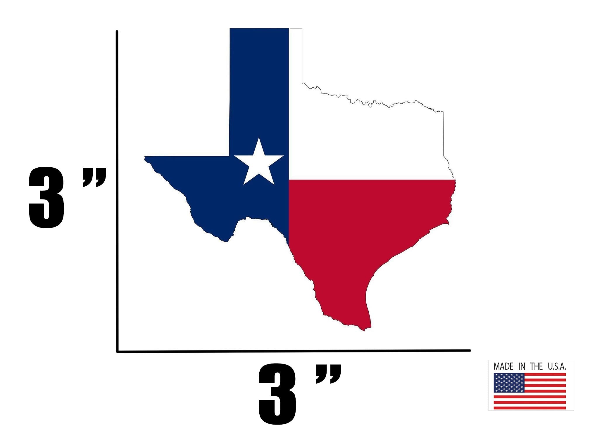 Rogue River Tactical Texas Flag Sticker Car Decal Bumper Lone Star State Truck Window (3'' Small)