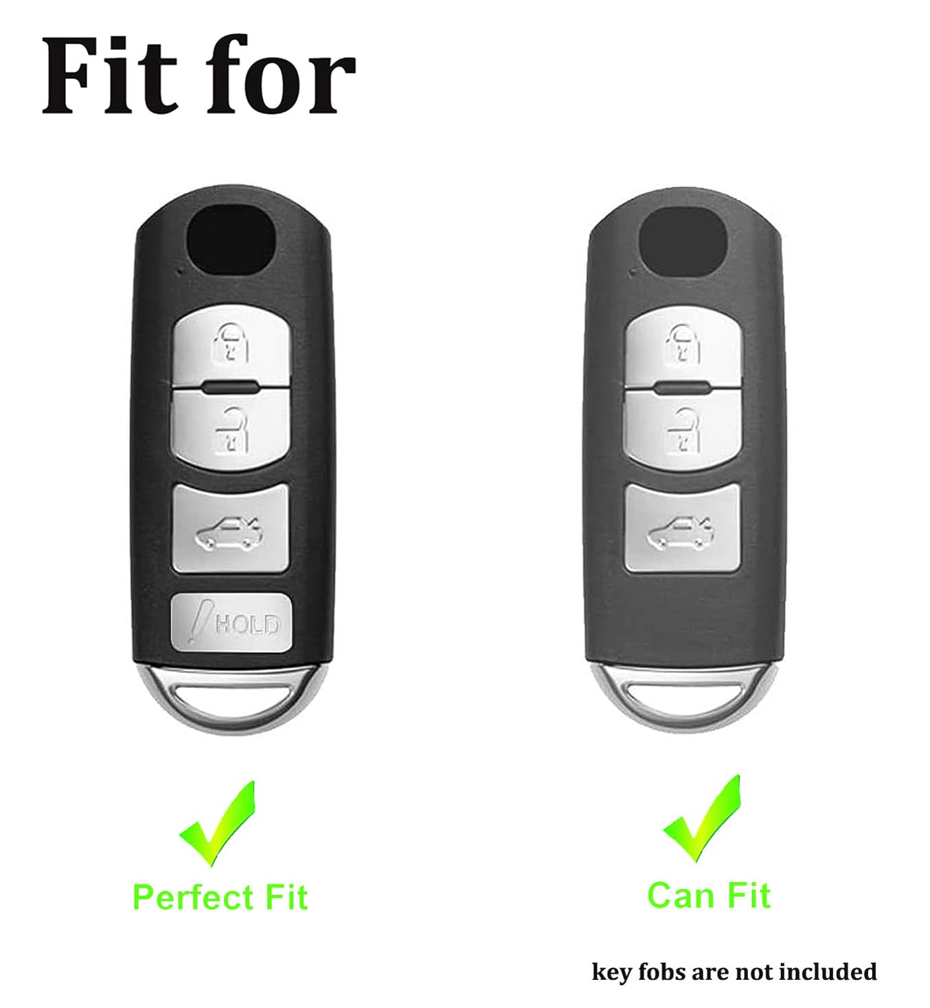 Arruweer Key Fob Cover For Mazda Soft Tpu Key Fob Case Holder Protector Compatiable With Mazda 3 6 8 Miata Mx-5 Cx-3 Cx-5 Cx-7 C