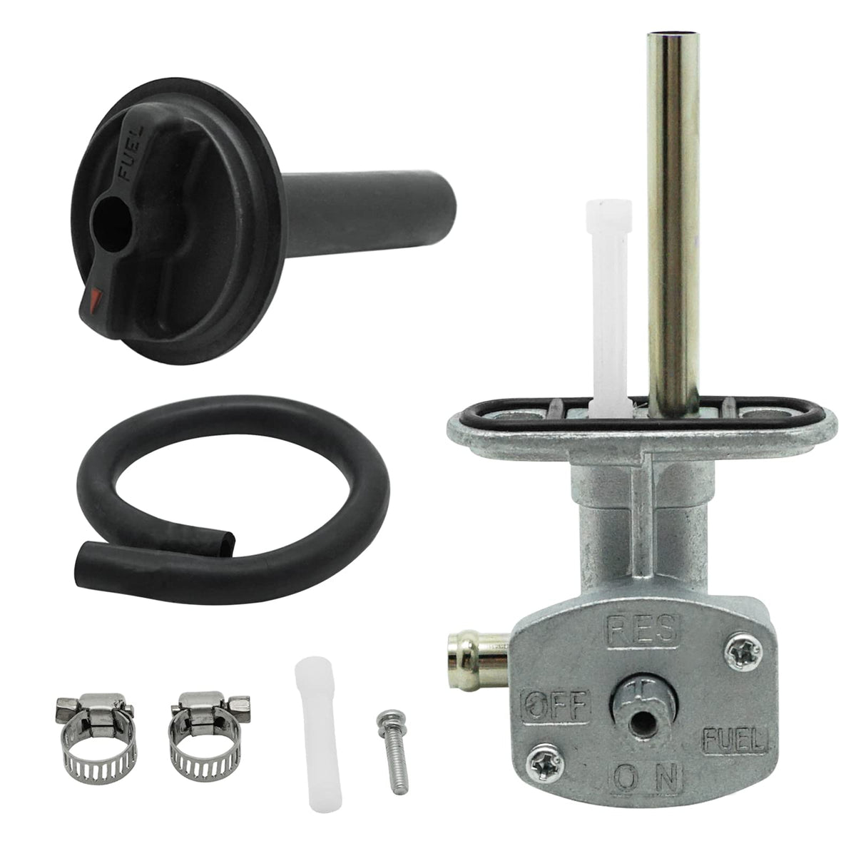 M Mati Fuel Cock Petcock & Lever Assy For Yamaha Atv Kodiak 400 Yfm400 Kodiak 450 Yfm450 Grizzly 400 Yfm400 Grizzly 450 Yfm450 5Gh-24500-10-00 1Ns-F4524-00-00, Fuel Tank Switch Valve Part