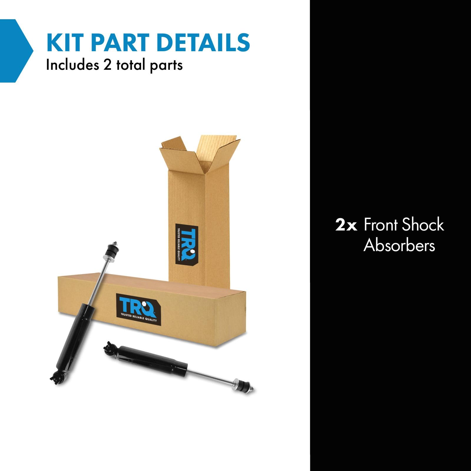 Trq Front Shock Absorber Set Compatible With 1988-2000 Chevrolet C2500 1992-1999 C2500 Suburban C3500 1996-2022 Express 2500 Exp