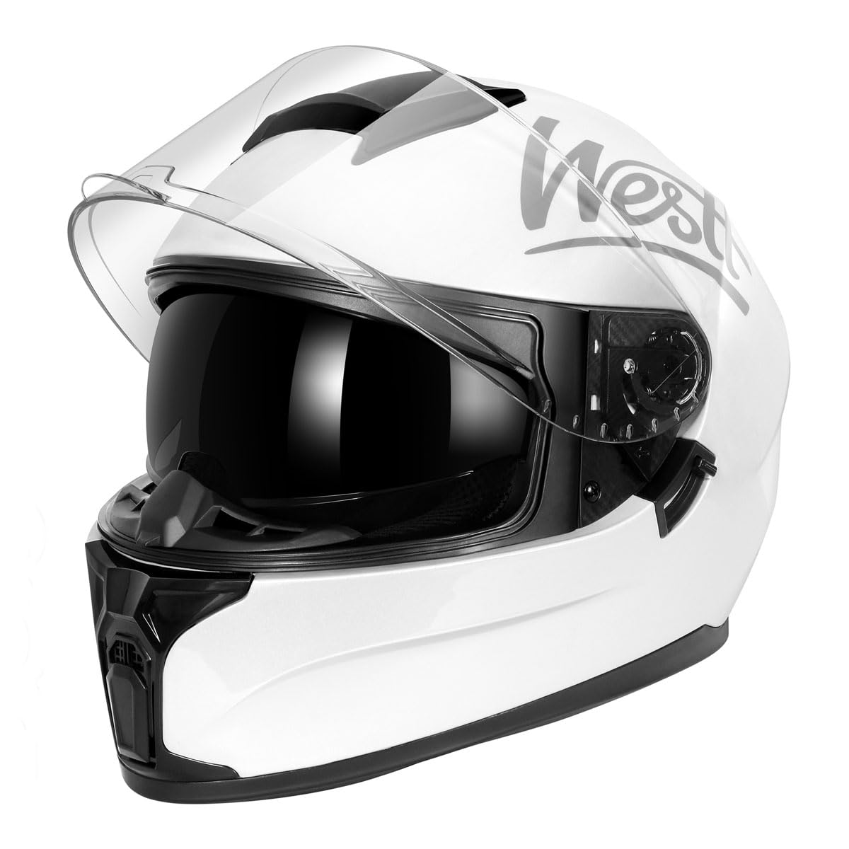 Westt Motorcycle Helmets Full Face Helmets - Street Bike Helmet With Dual Visor Dot Approved For Men Women Adults Compact Lightw
