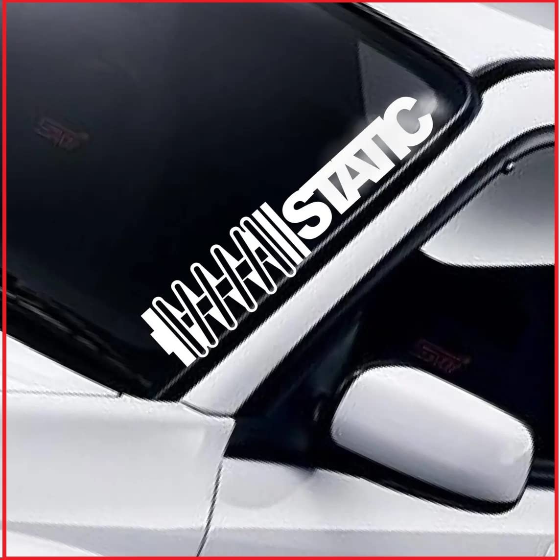 Static Coil Windscreen Sticker Windshield Banner Coilover Low Lowered Fitment Static Jdm Drift Car Vinyl Decal, 21 X 4 Inches -
