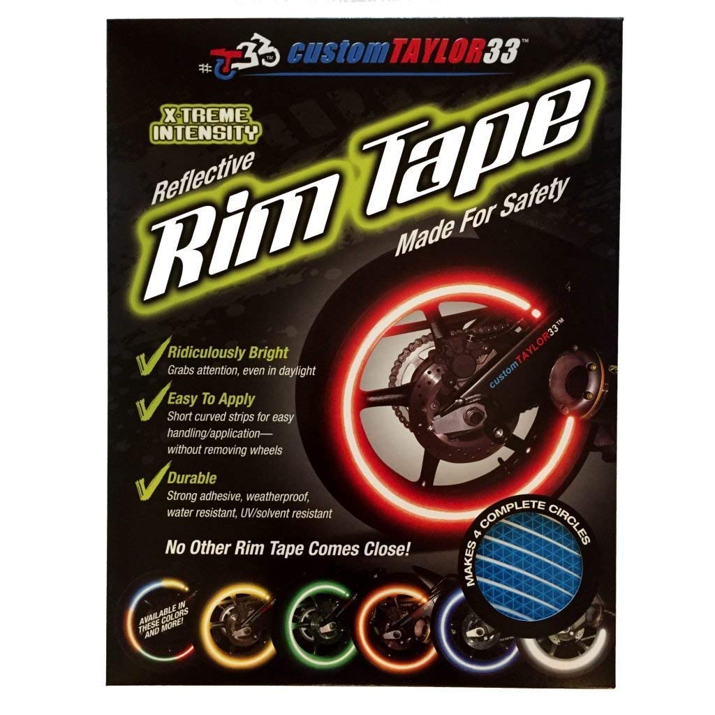 Customtaylor33 (All Vehicles Special Edition Baby Blue High Intensity Grade Reflective Copyrighted Safety Rim Tapes (Must Select Your Rim Size), 20' (Tire Size, For Bicycles/E-Bikes)