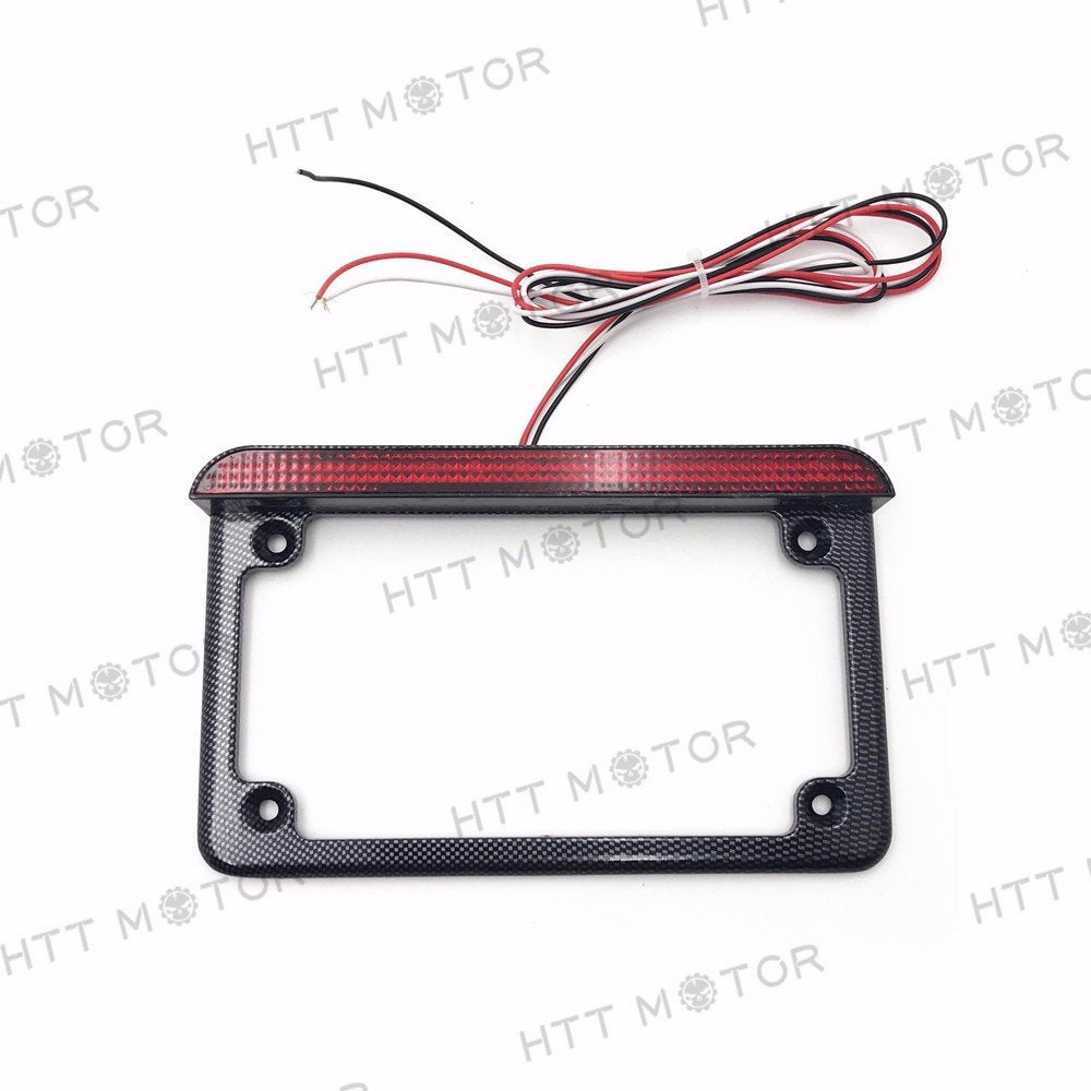 Httmt Mt294-002- 7''X4'' License Plate Frame 6'' Led Compatible With /Suzuki/Yamaha/Kawasaki/Harley